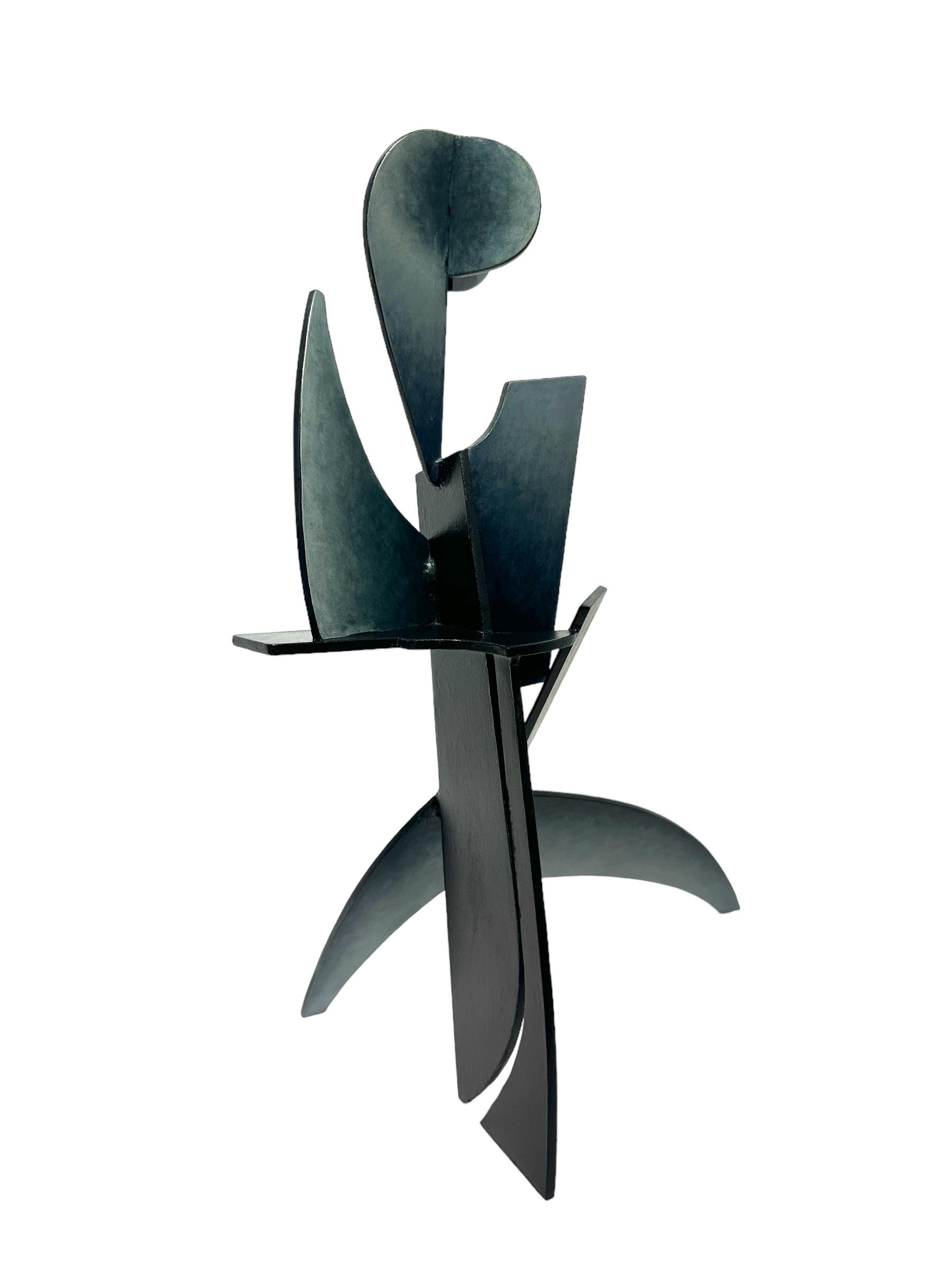 Spirit - Abstract Geometric Form, Hand Painted, Welded Steel Sculpture  For Sale 3