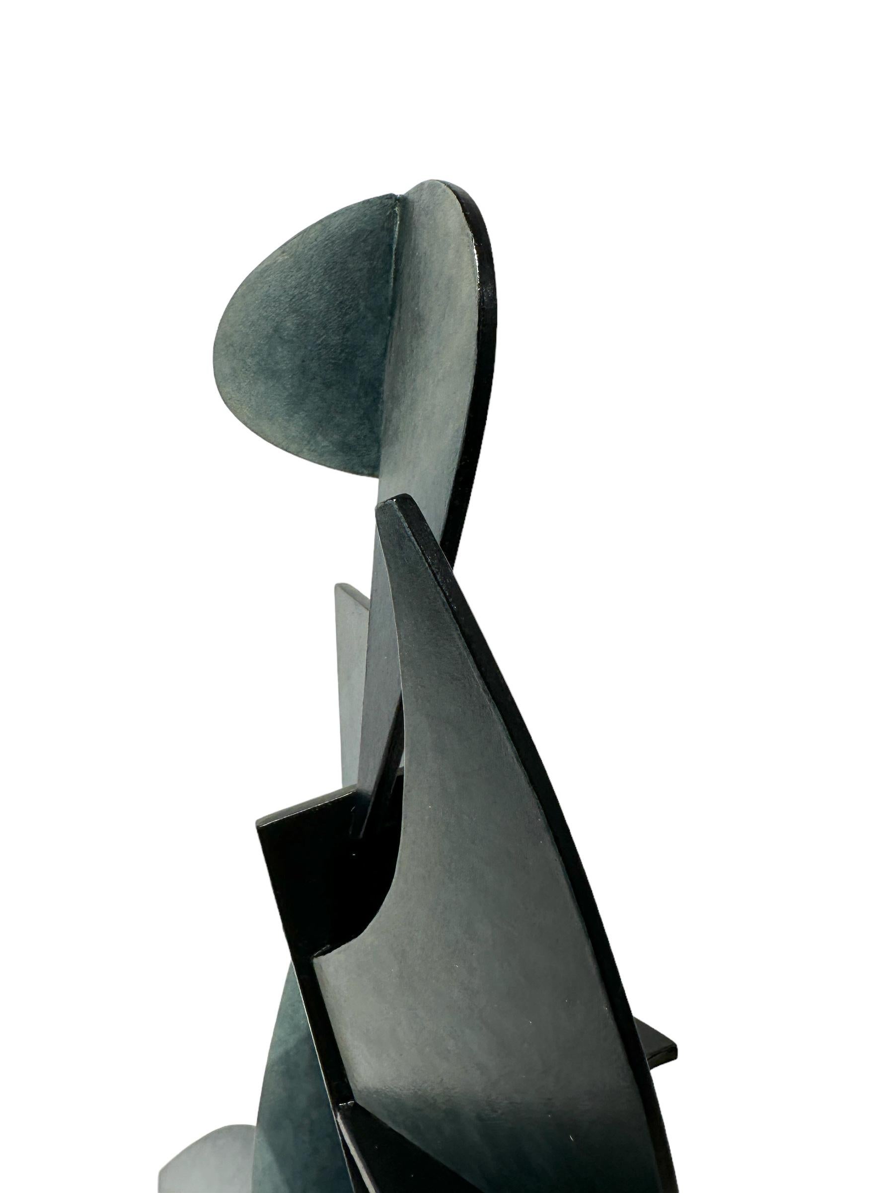 Spirit - Abstract Geometric Form, Hand Painted, Welded Steel Sculpture  For Sale 5