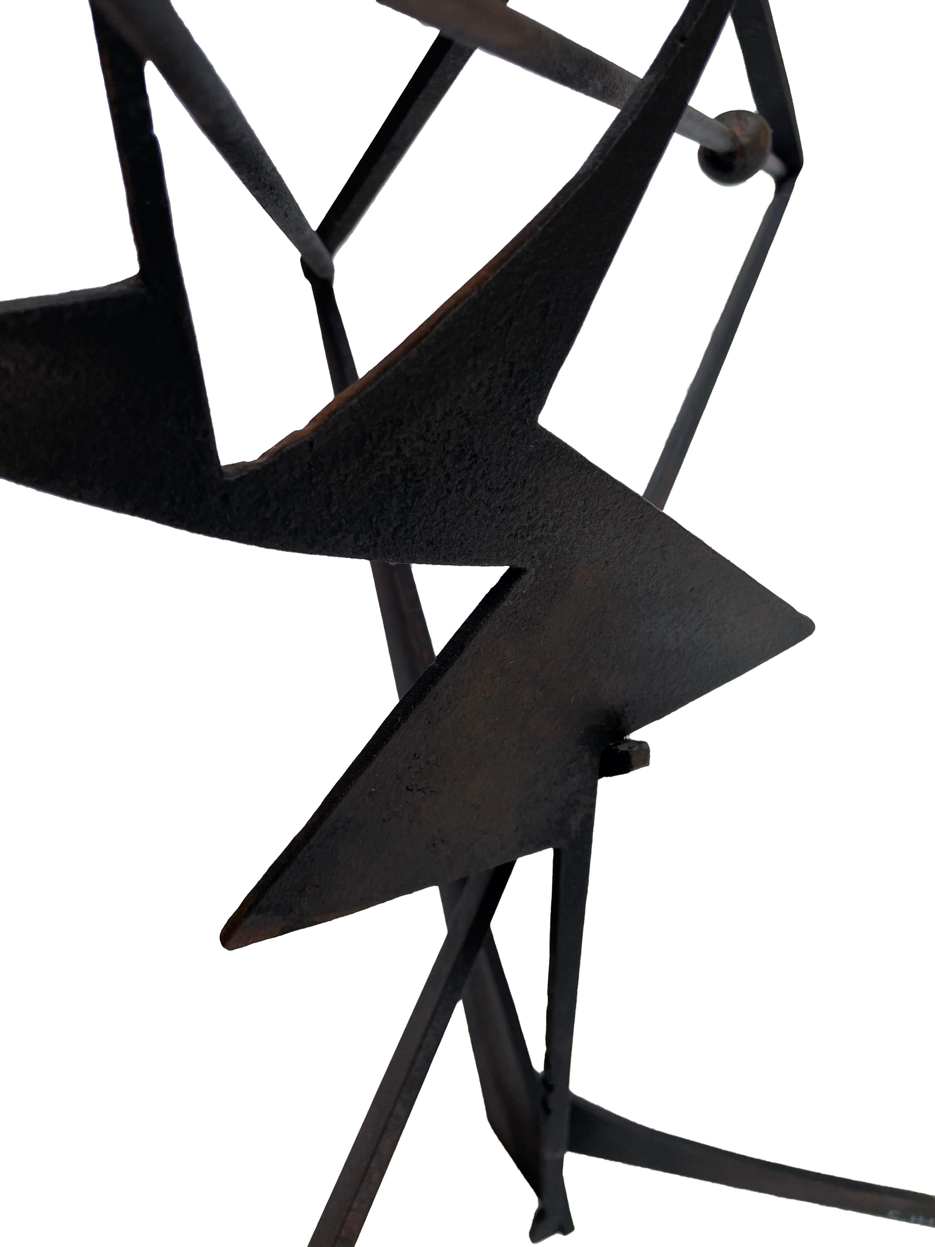 The Shortest Distance - Abstract Geometric Form, Welded Steel Sculpture 5