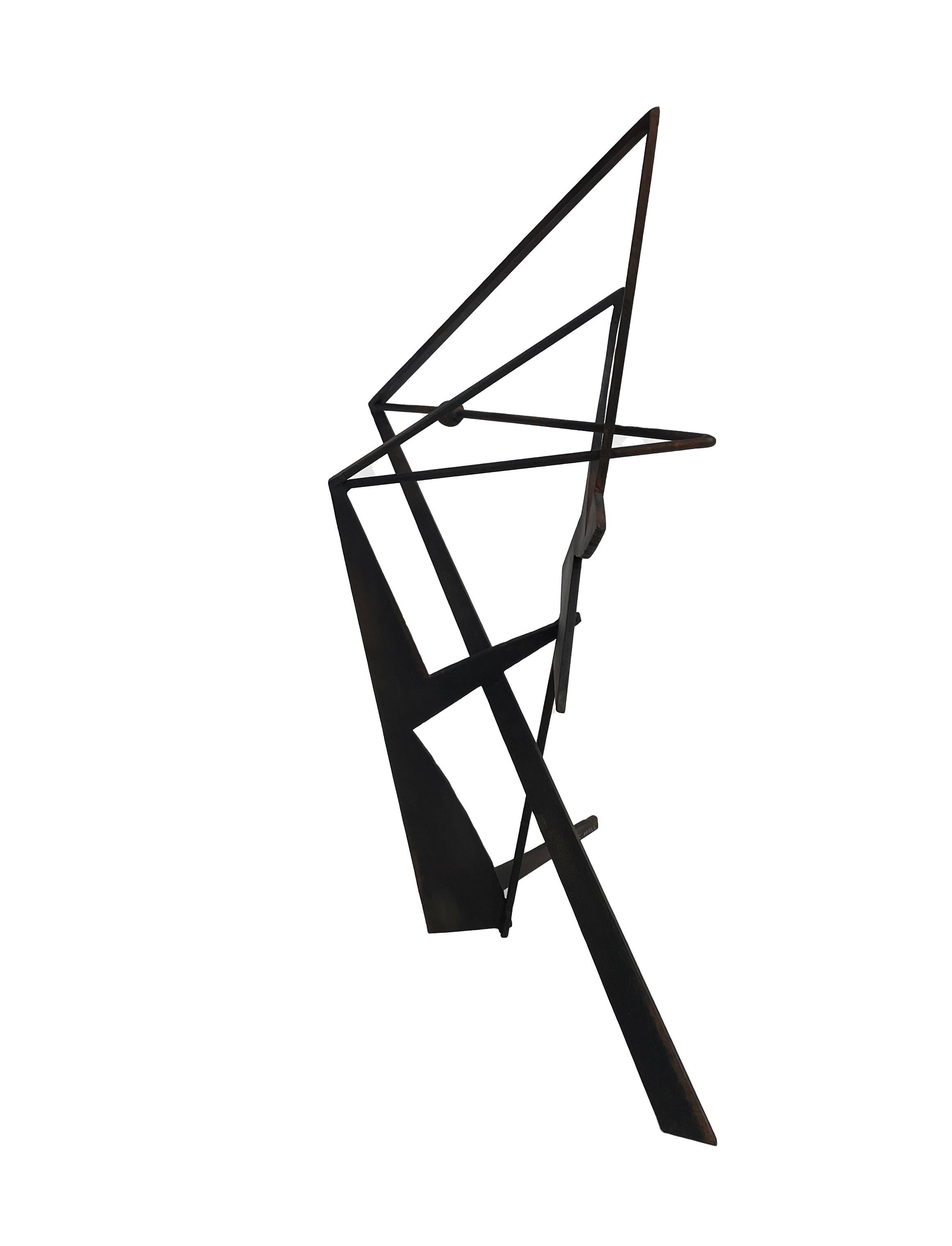 The Shortest Distance - Abstract Geometric Form, Welded Steel Sculpture  2