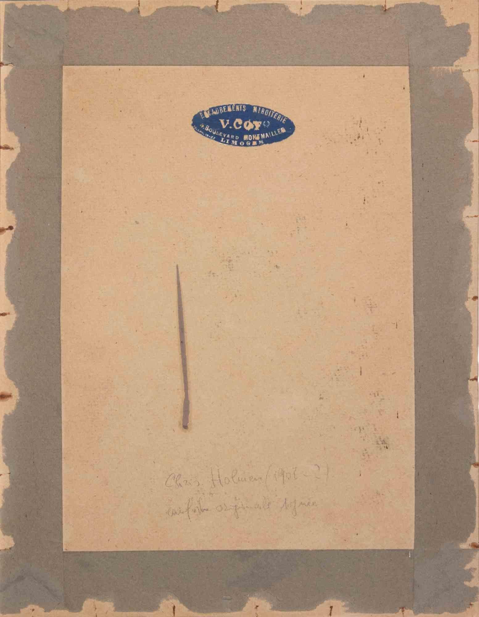 Temple in a Woodland Park - Etching by Chris Holmer - 20th Century For Sale 1