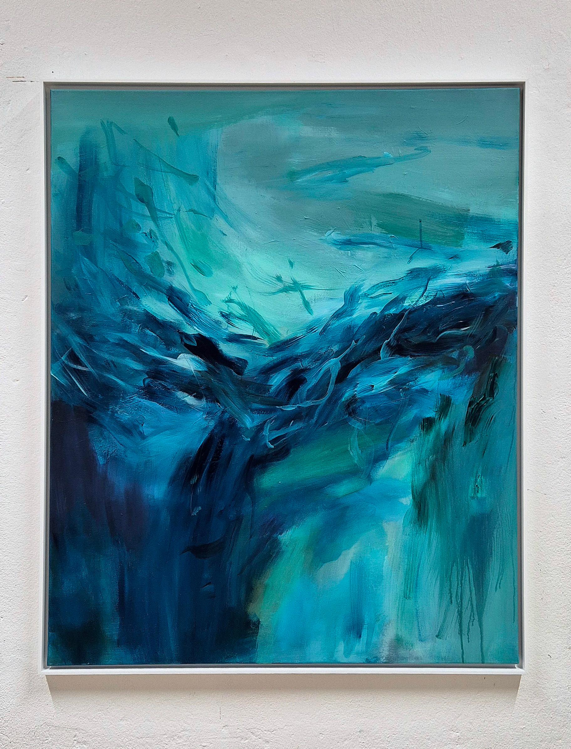 Aqua II - Contemporary abstract Painting For Sale 7