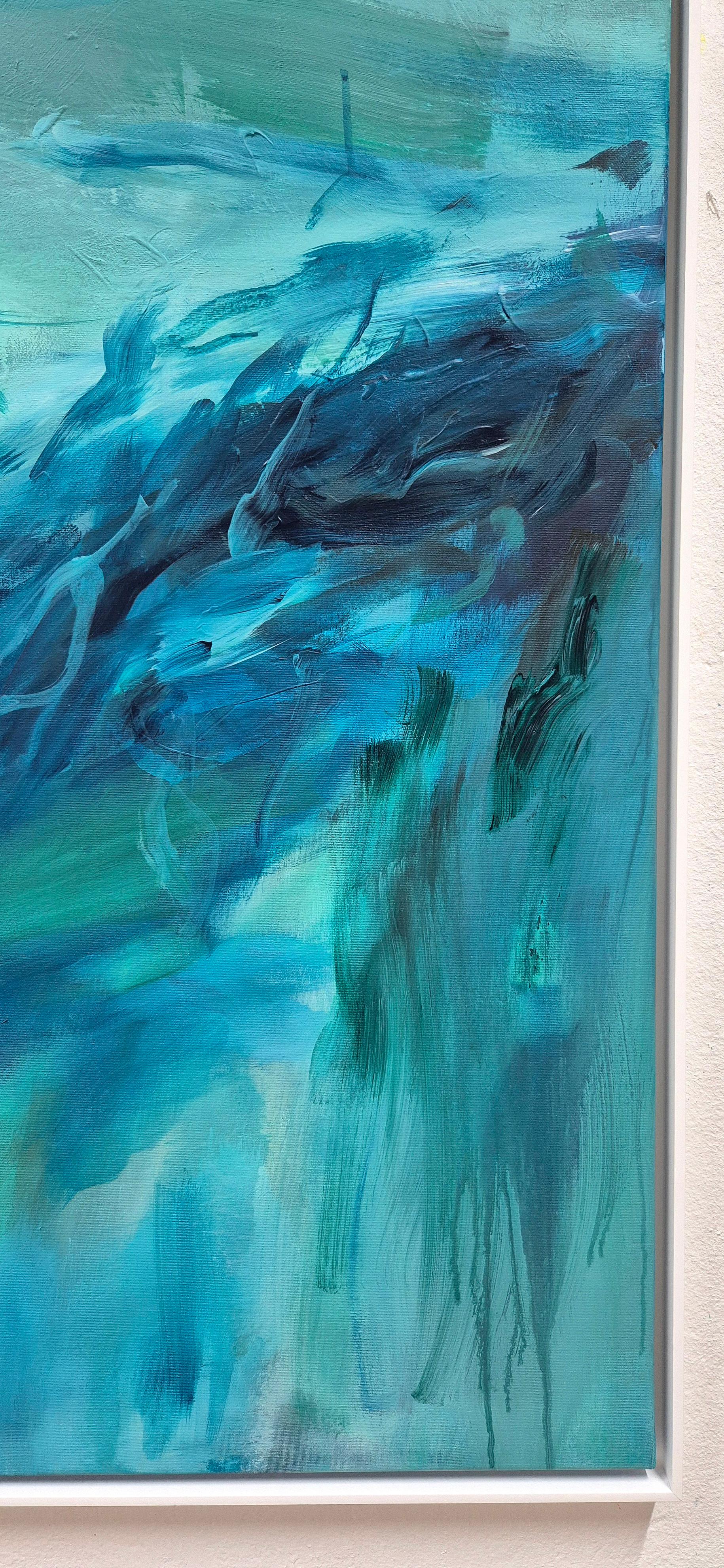 Aqua II - Contemporary abstract Painting For Sale 2