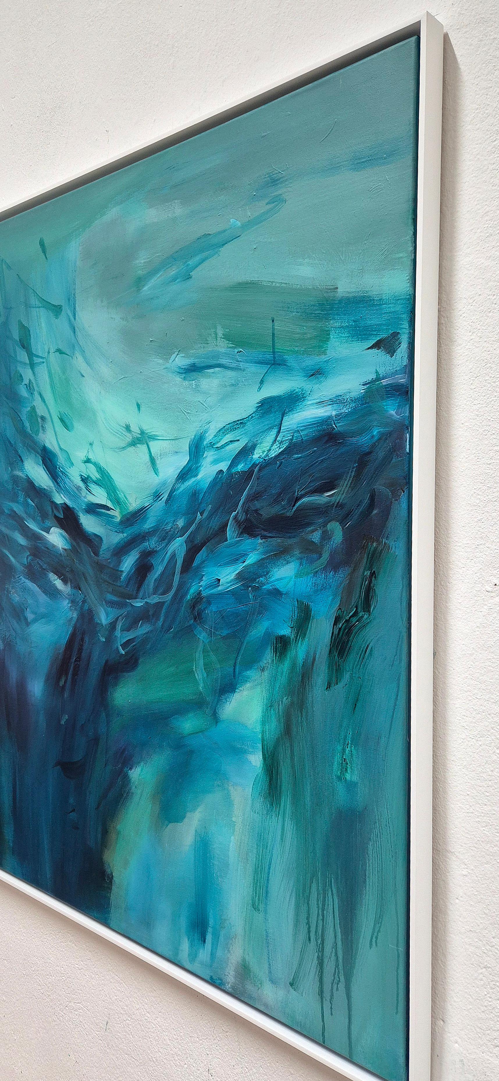 Aqua II - Contemporary abstract Painting For Sale 4