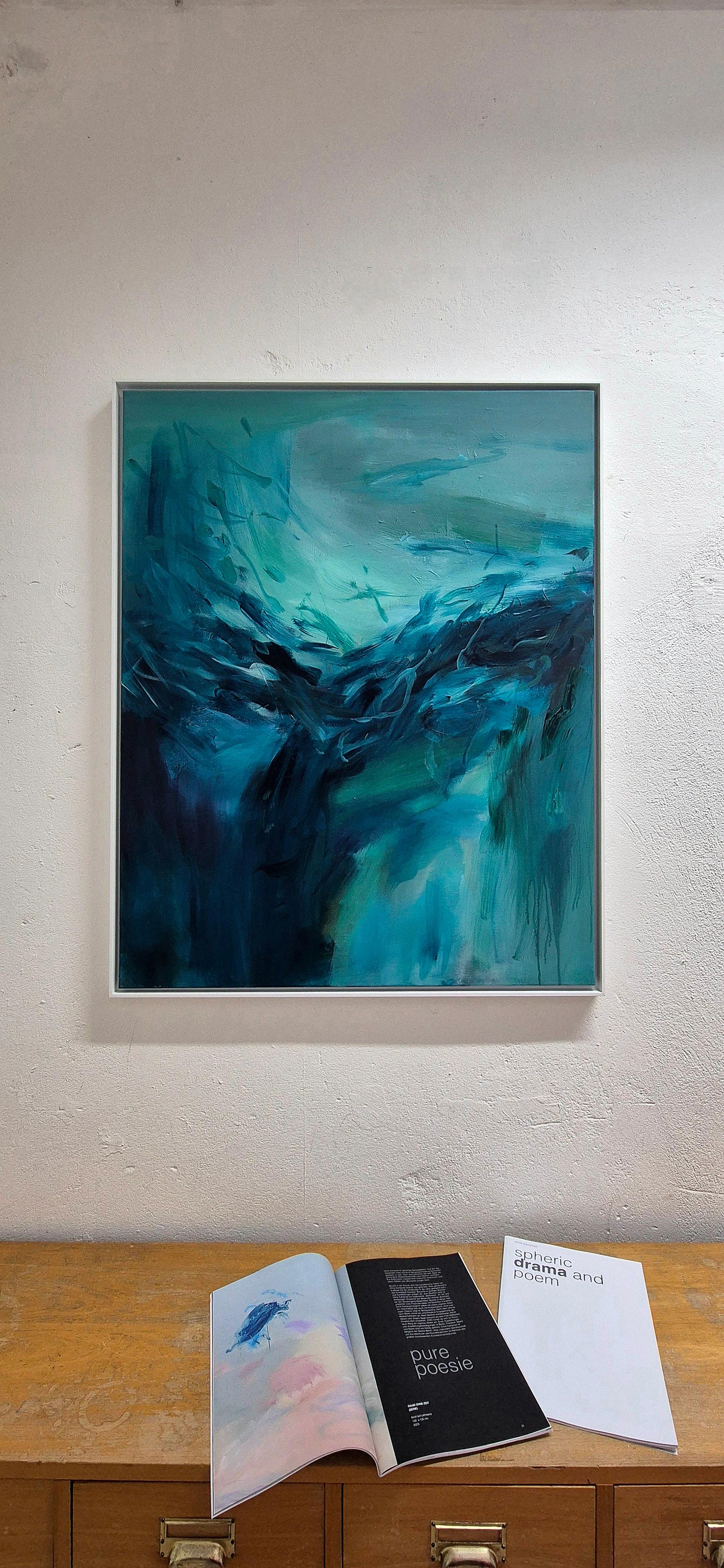 Aqua II - Contemporary abstract Painting For Sale 5