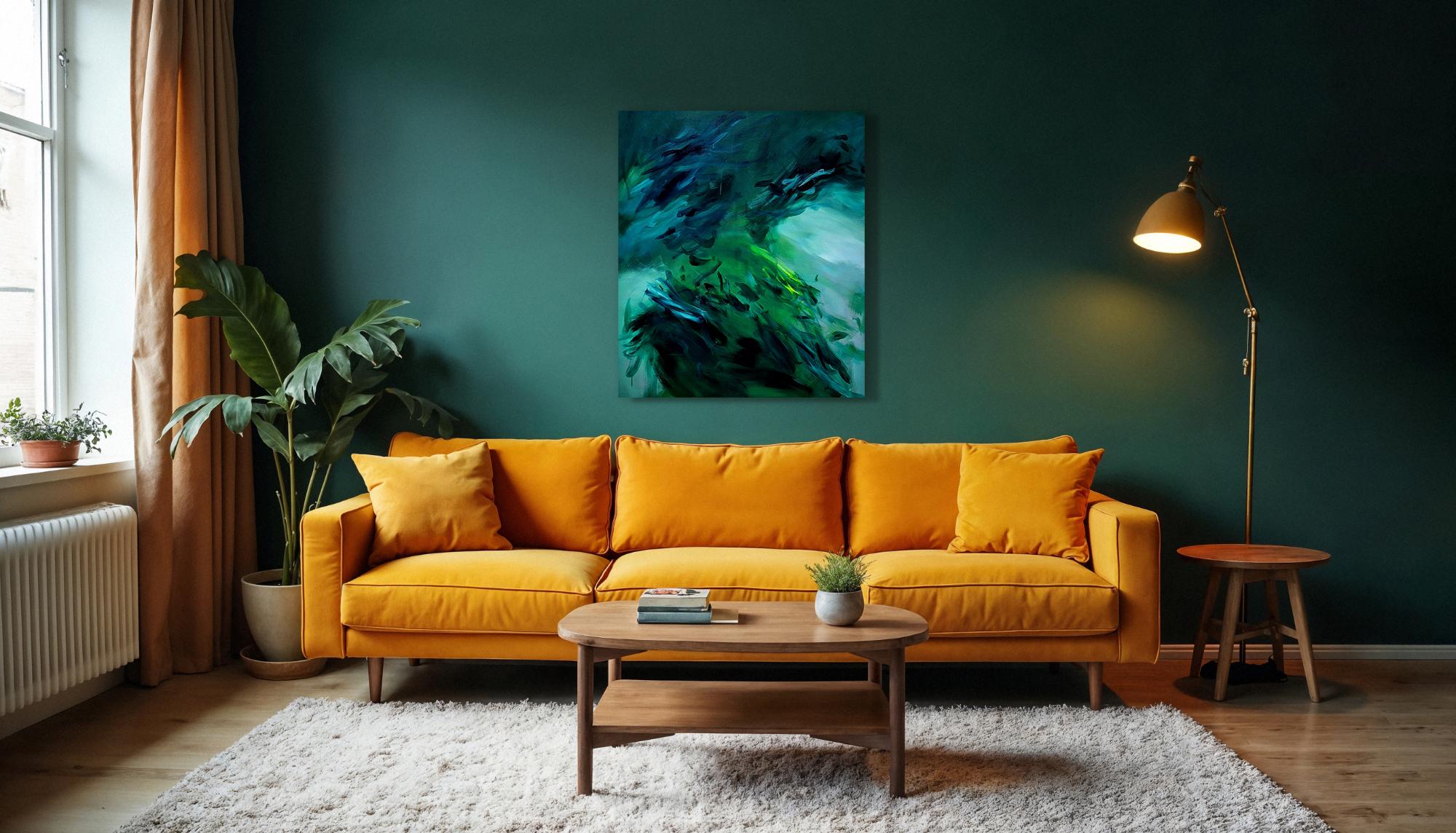 Feuerfedern - by Chris Kamprad Contemporary abstract Painting For Sale 13