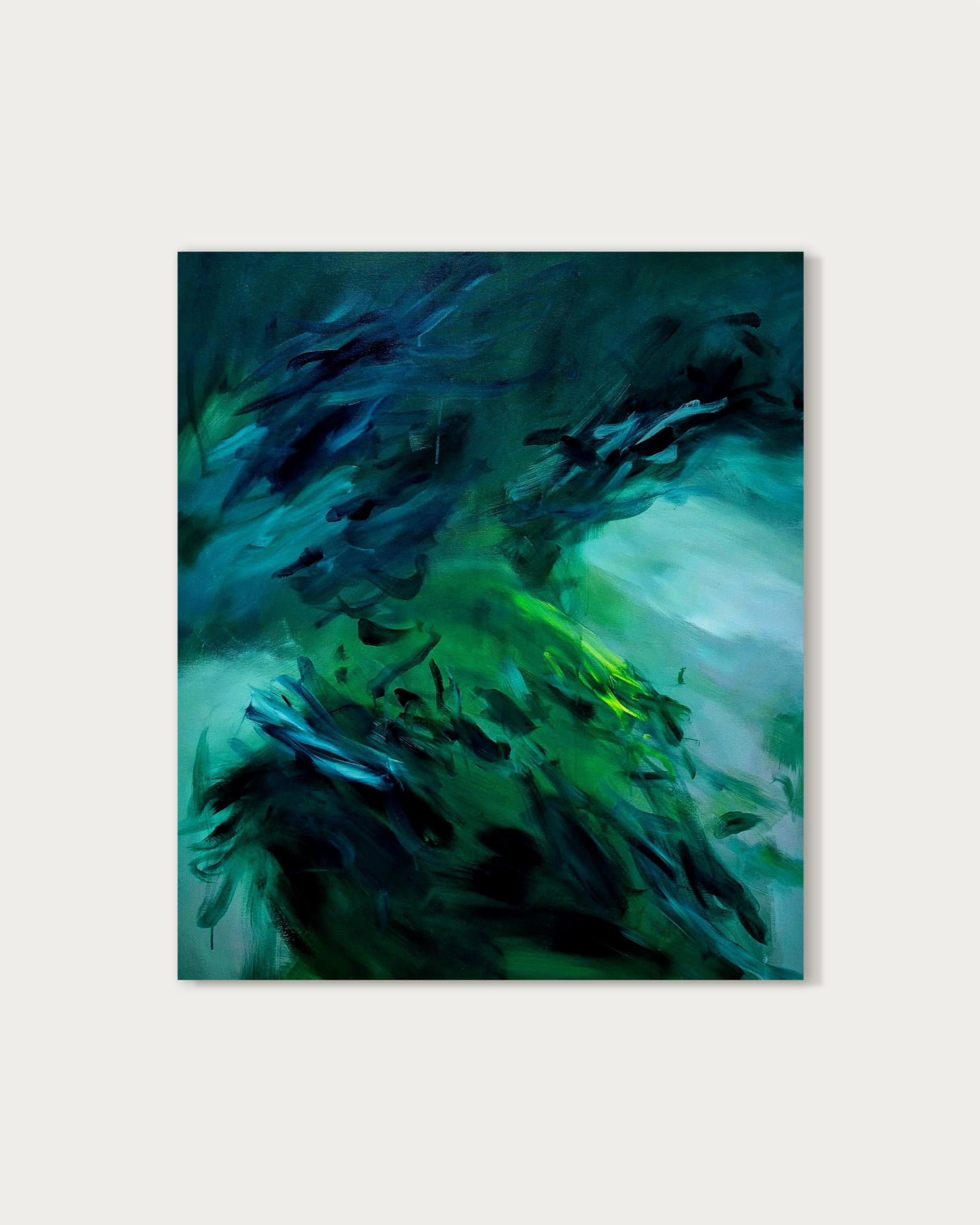 Feuerfedern - by Chris Kamprad Contemporary abstract Painting For Sale 1