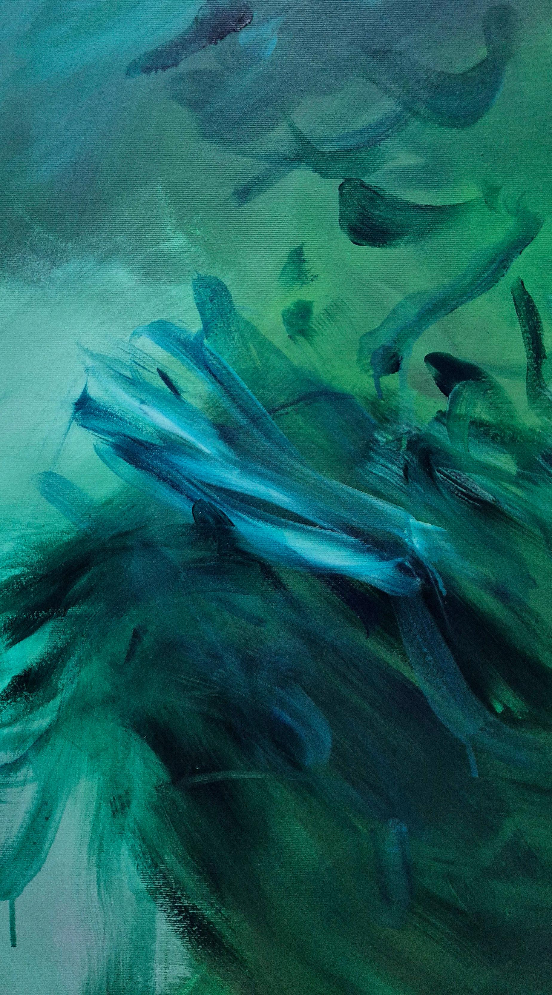 Feuerfedern - by Chris Kamprad Contemporary abstract Painting For Sale 7