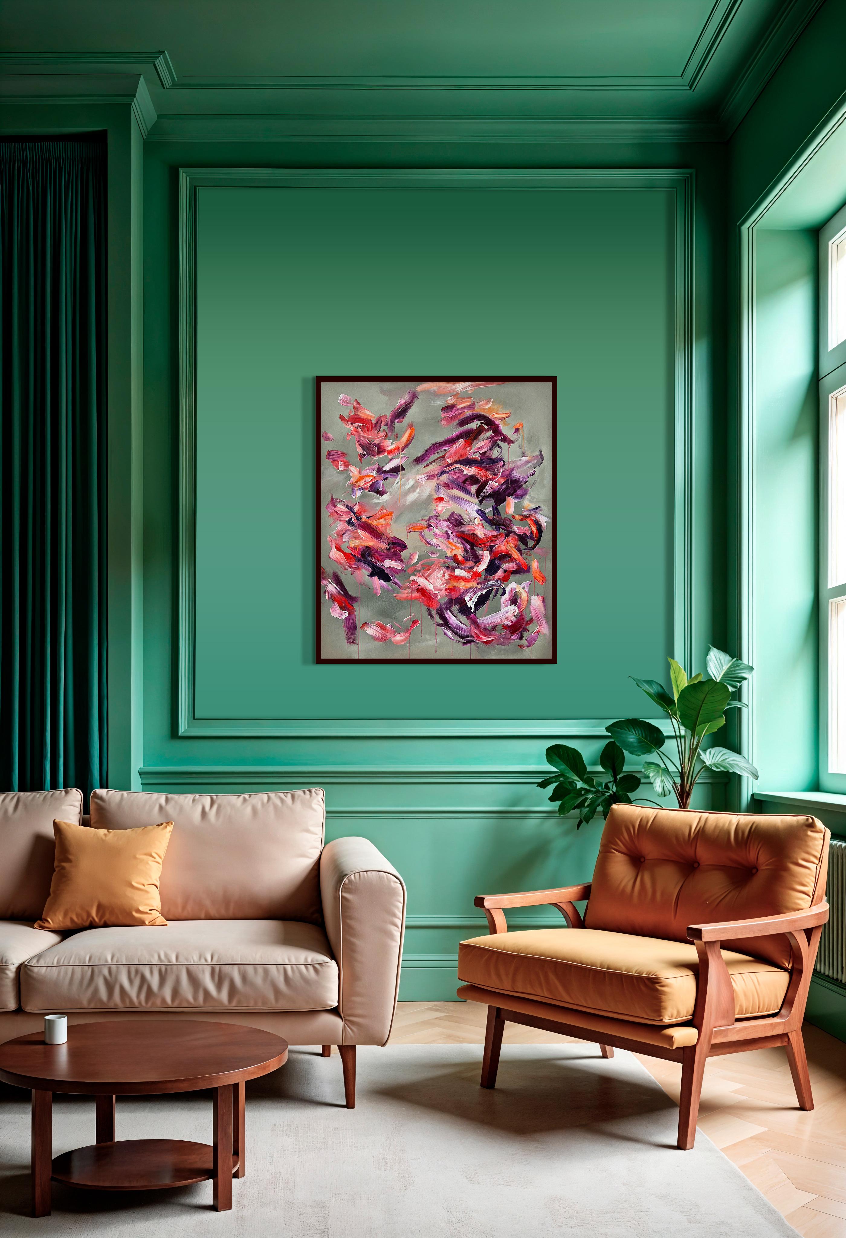 Lush - Contemporary abstract Painting For Sale 8