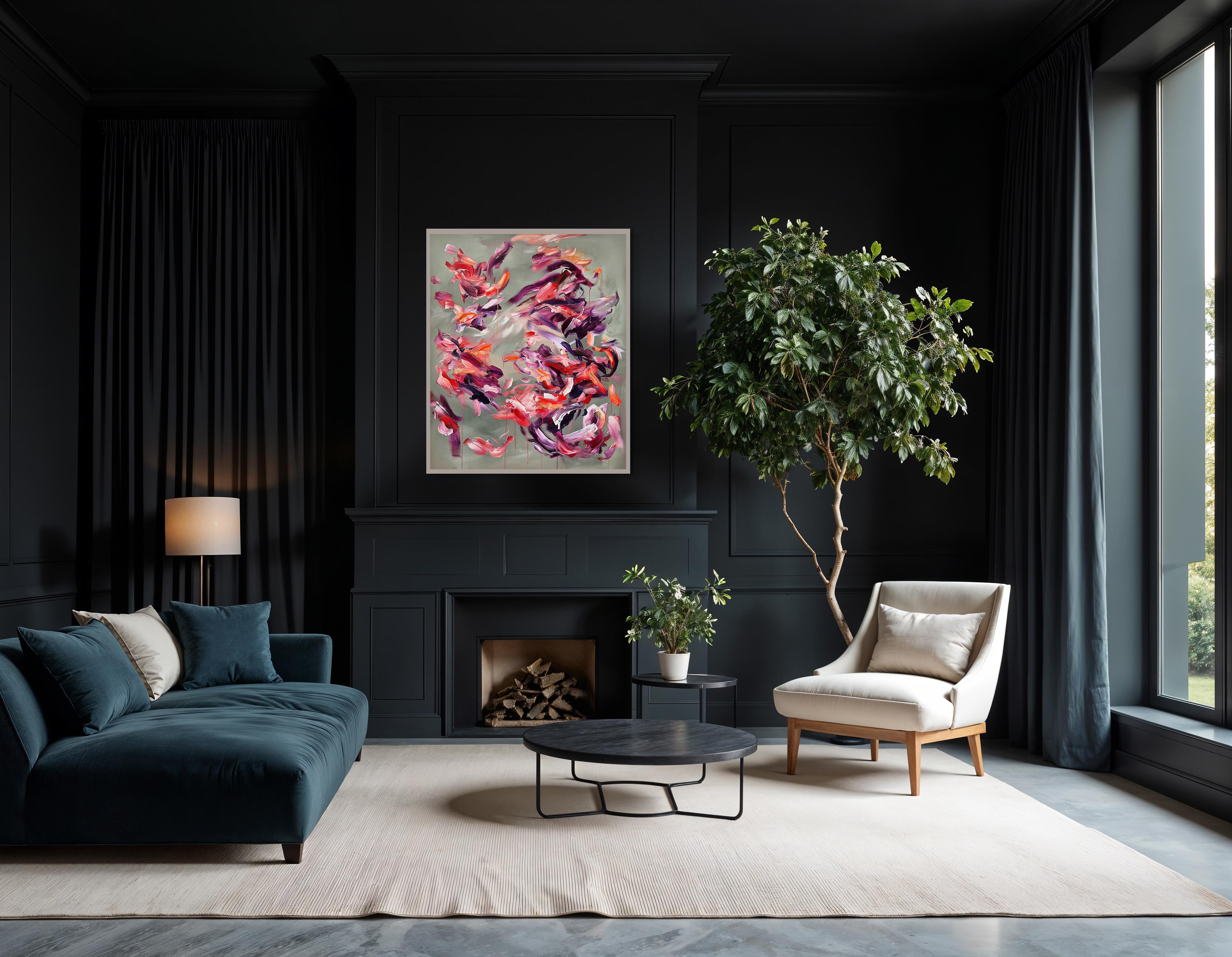 Lush - Contemporary abstract Painting For Sale 4