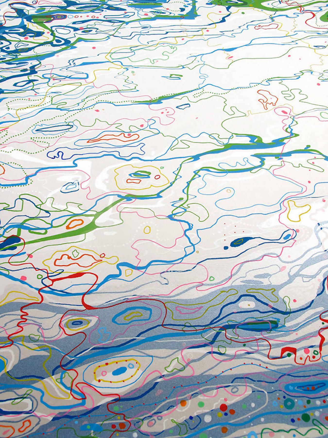Ripples of Colours de Chris Keegan, art contemporain, impression en édition limitée - Gris Landscape Print par Chris Keegan 