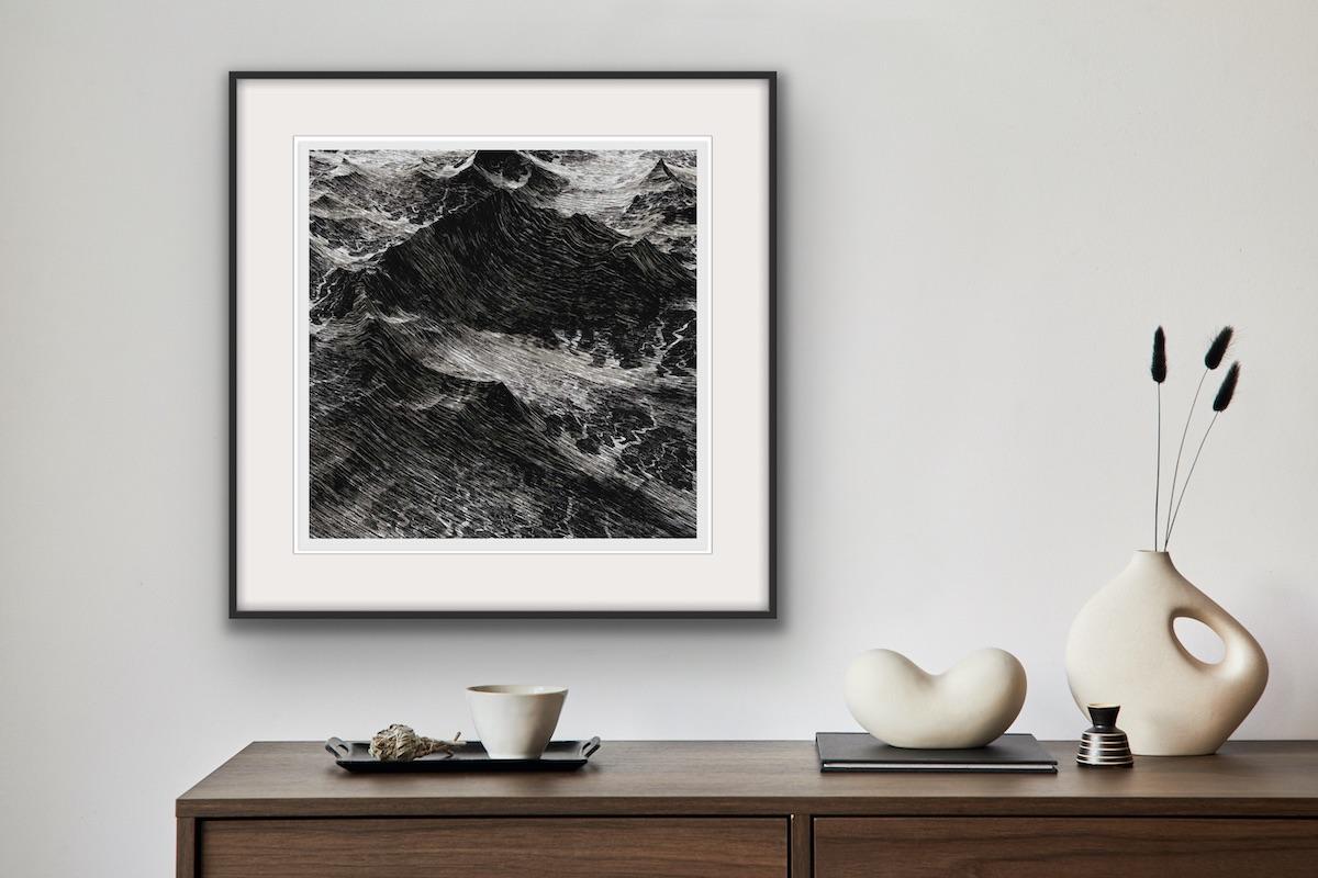 Silver Mountain, Chris Keegan, Limited edition print, Mountain scape,  For Sale 5