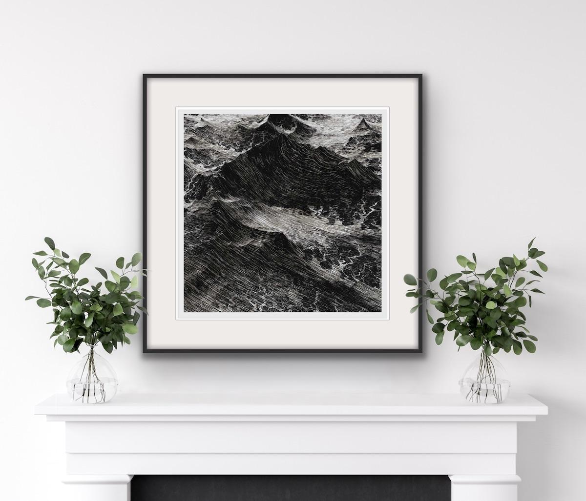 Silver Mountain, Chris Keegan, Limited edition print, Mountain scape,  - Print by Chris Keegan 