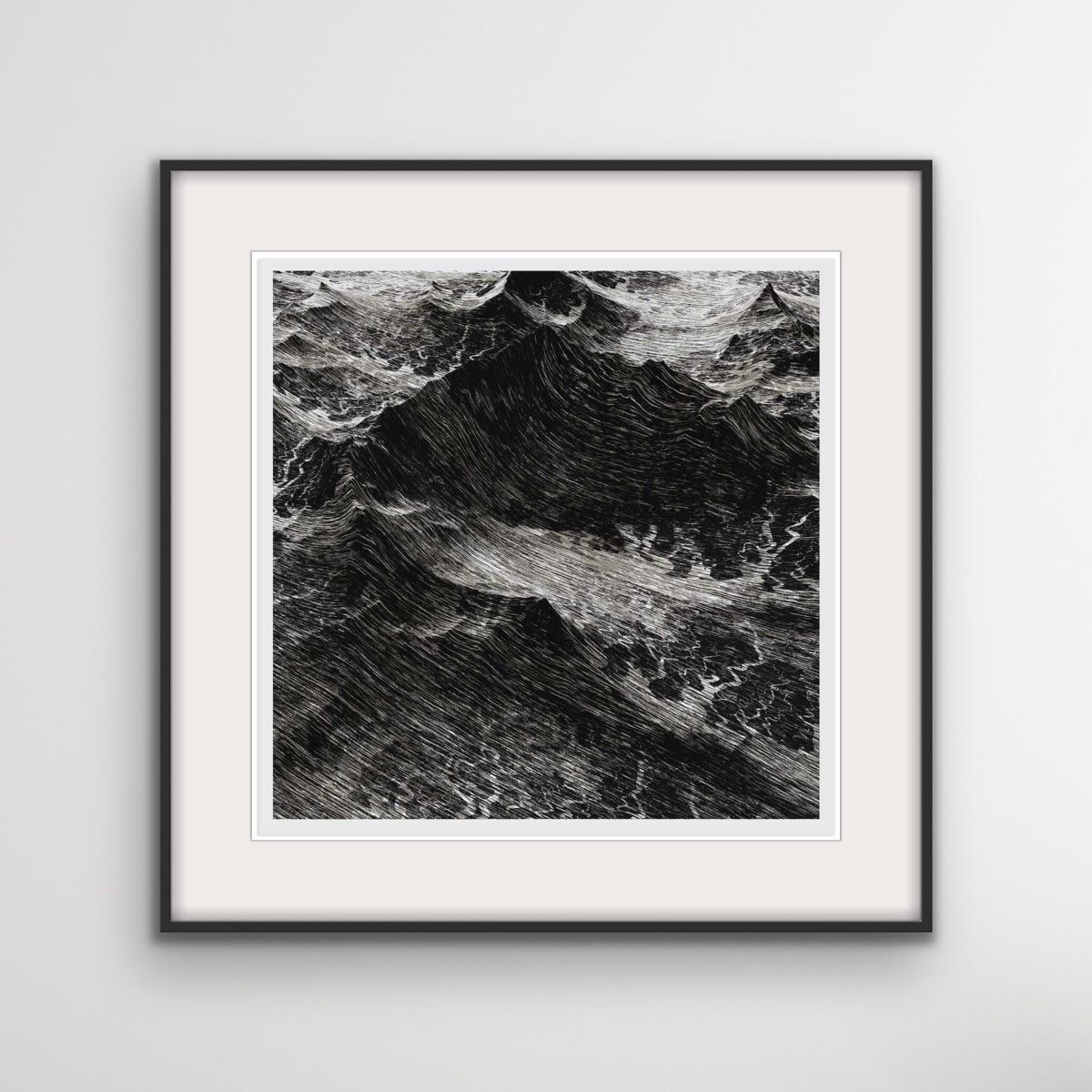 Silver Mountain, Chris Keegan, Limited edition print, Mountain scape,  - Contemporary Print by Chris Keegan 