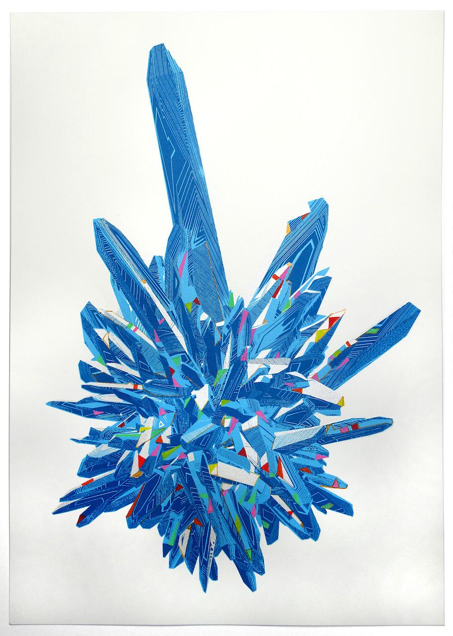 Chris Keegan, Blue Gemstone, Limited Edition Print, Still Life Print, Happy Art