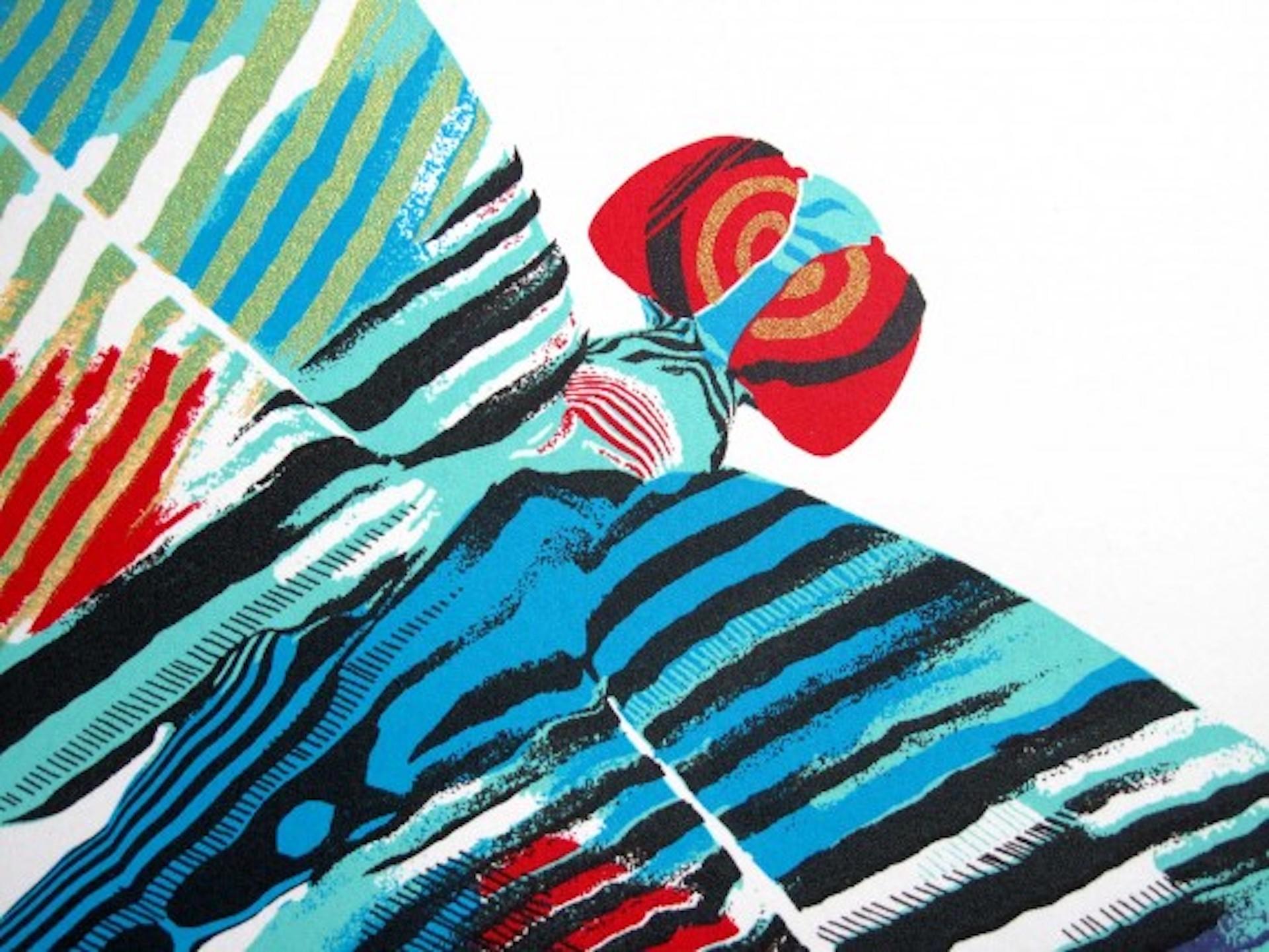 Le libellule, impression en édition limitée, art animalier coloré, art de la faune - Impressionnisme abstrait Print par Chris Keegan