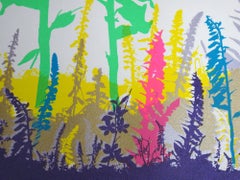 Foxglove, limited edition print, floral art, colourful, affordable art