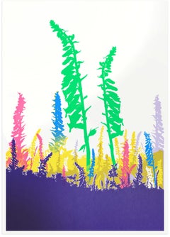 Foxglove, limited edition print, floral art, colourful, affordable art