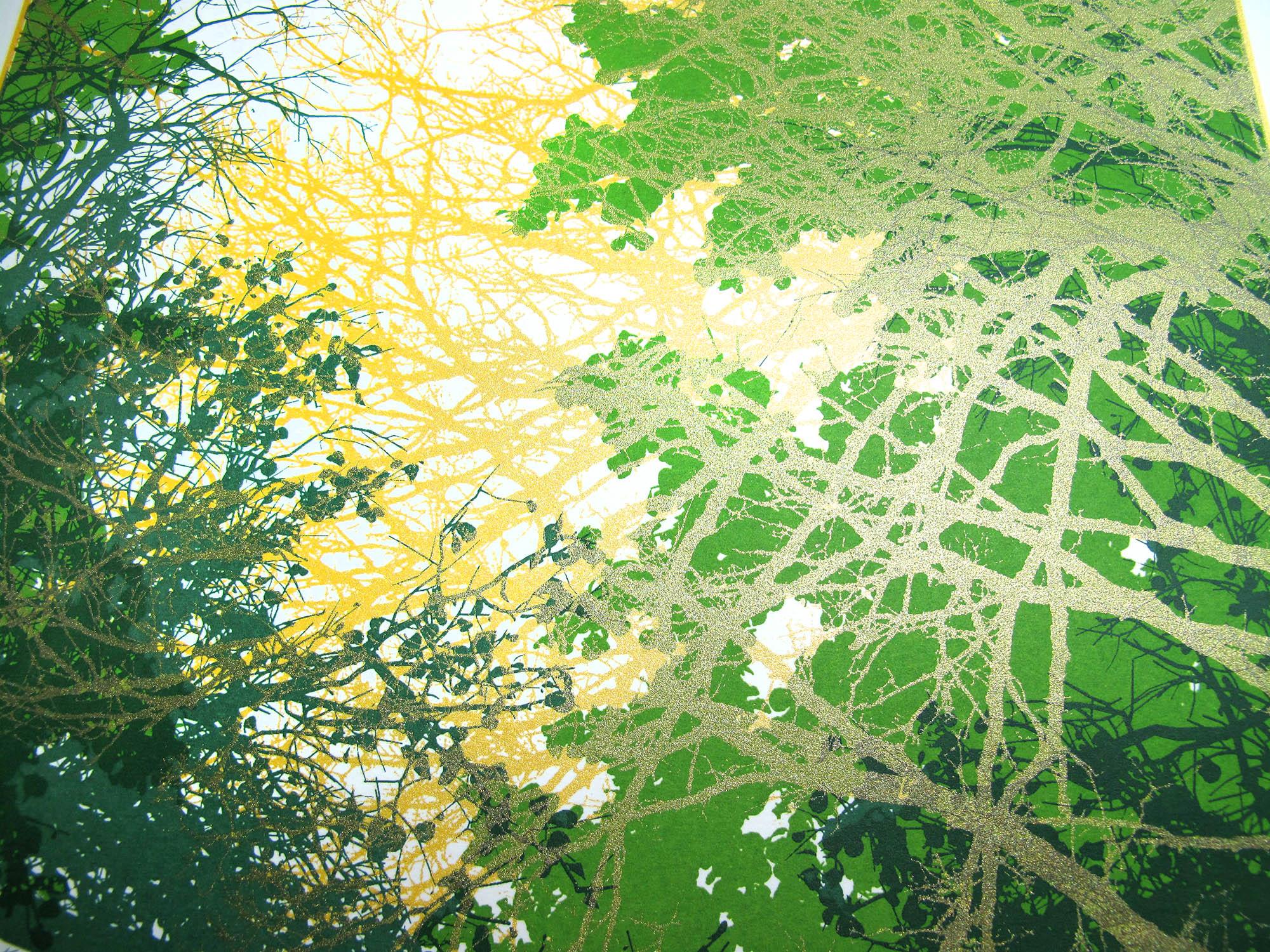 Foresta dorata, Chris Keegan, Arte contemporanea, Arte del paesaggio, Stampa fatta a mano in vendita 4