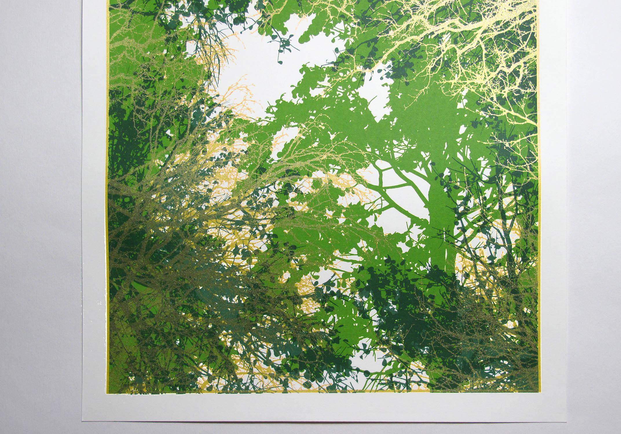 Foresta dorata, Chris Keegan, Arte contemporanea, Arte del paesaggio, Stampa fatta a mano in vendita 5