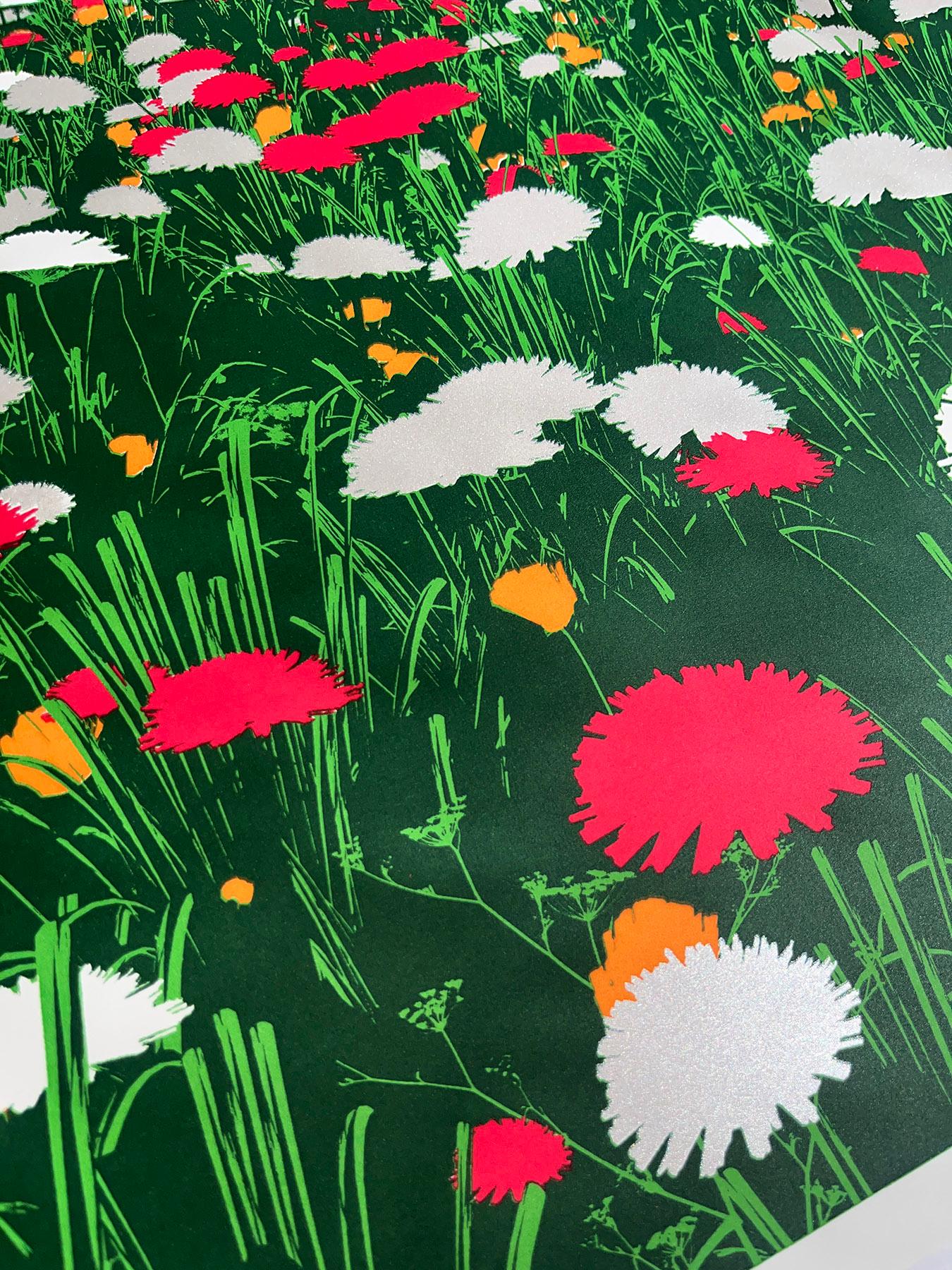 Pradera, Edición Limitada, Arte Contemporáneo - Print Verde de Chris Keegan