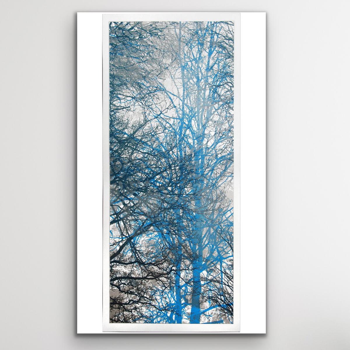 Silberholz, Chris Keegan, Kunst im zeitgenössischen Stil, blaue Kunst, handgefertigte Drucke im Angebot 2