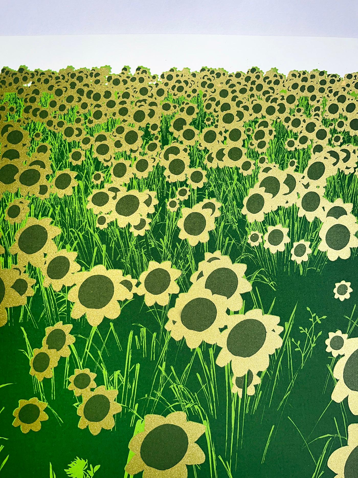 Girasoles, Edición Limitada, Arte Contemporáneo - Print de Chris Keegan