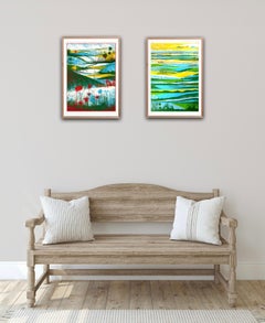 Town and country and Rolling Hills diptych by Chris Keegan, limited edition