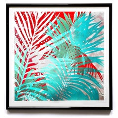 TROPIC PALM, Limited edition print, Tropical, Red, Blue, Tree, Nature