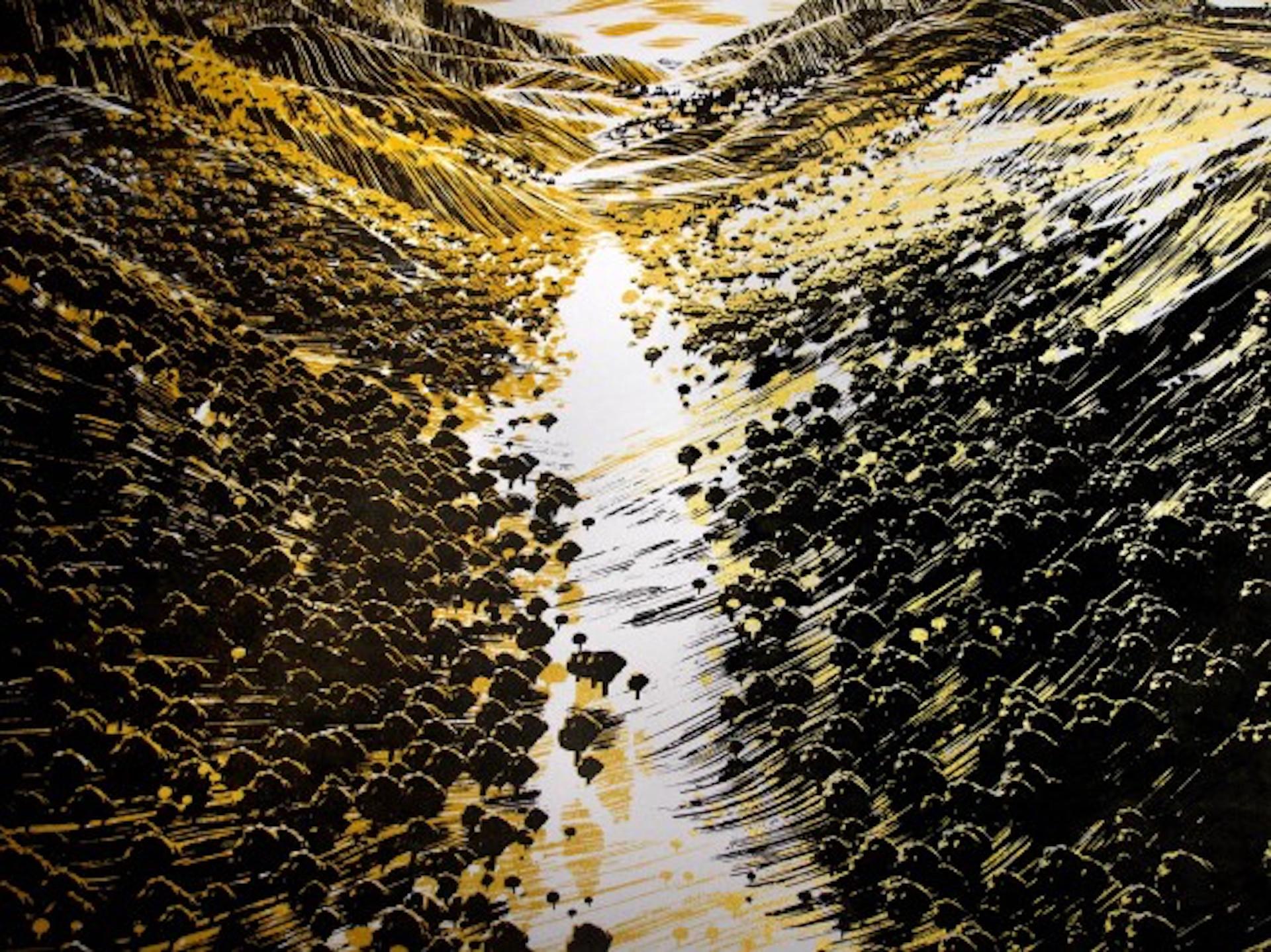 Valley of Gold By Chris Keegan [2021]
limited edition

Screen print

Edition of 40

Image size: H:56 cm x W:56 cm

Complete Size of Unframed Work: H:54 cm x W:54 cm x D:0.1cm

Sold Unframed

Please note that insitu images are purely an indication of