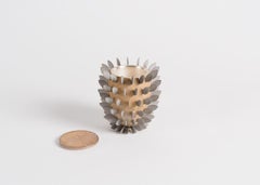 Chris Knight, Silver and Steel Sculptural Vase, UK, 2015