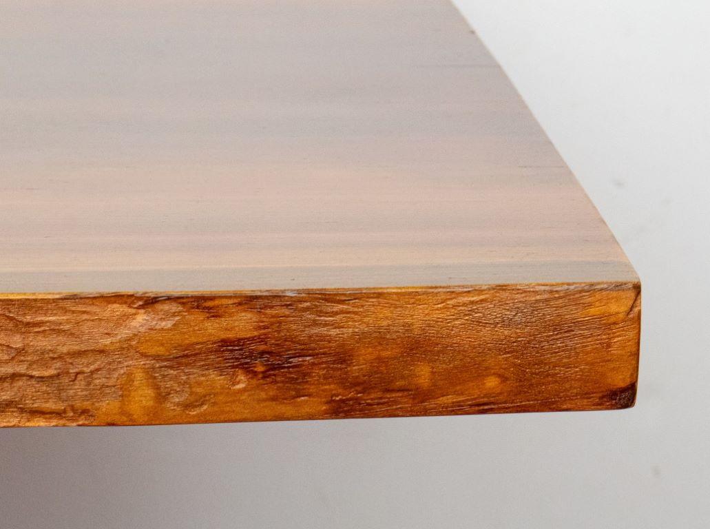 Chris Lehrecke (American, b. 1958), Walnut Dining Table with textured edge, signed and dated 