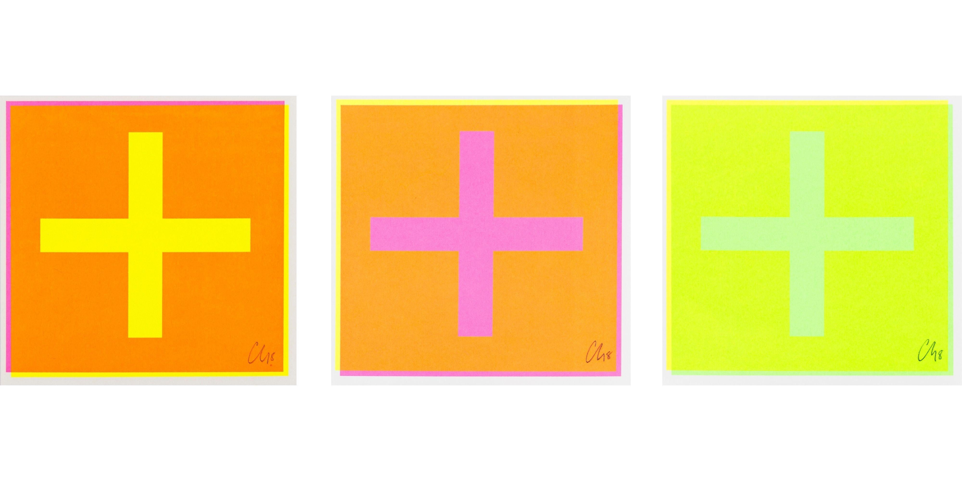 CHRIS LEVINE
Cross Print, 2018

Set of three screenprints in colours, on wove
VIP release for the exhibition Inner [Deeper] Space 5-9 October at Park Village Studios, London.
Signed and dated in pencil
Each sheet: 15.0 × 15.0 cm (5.9 × 5.9 in)