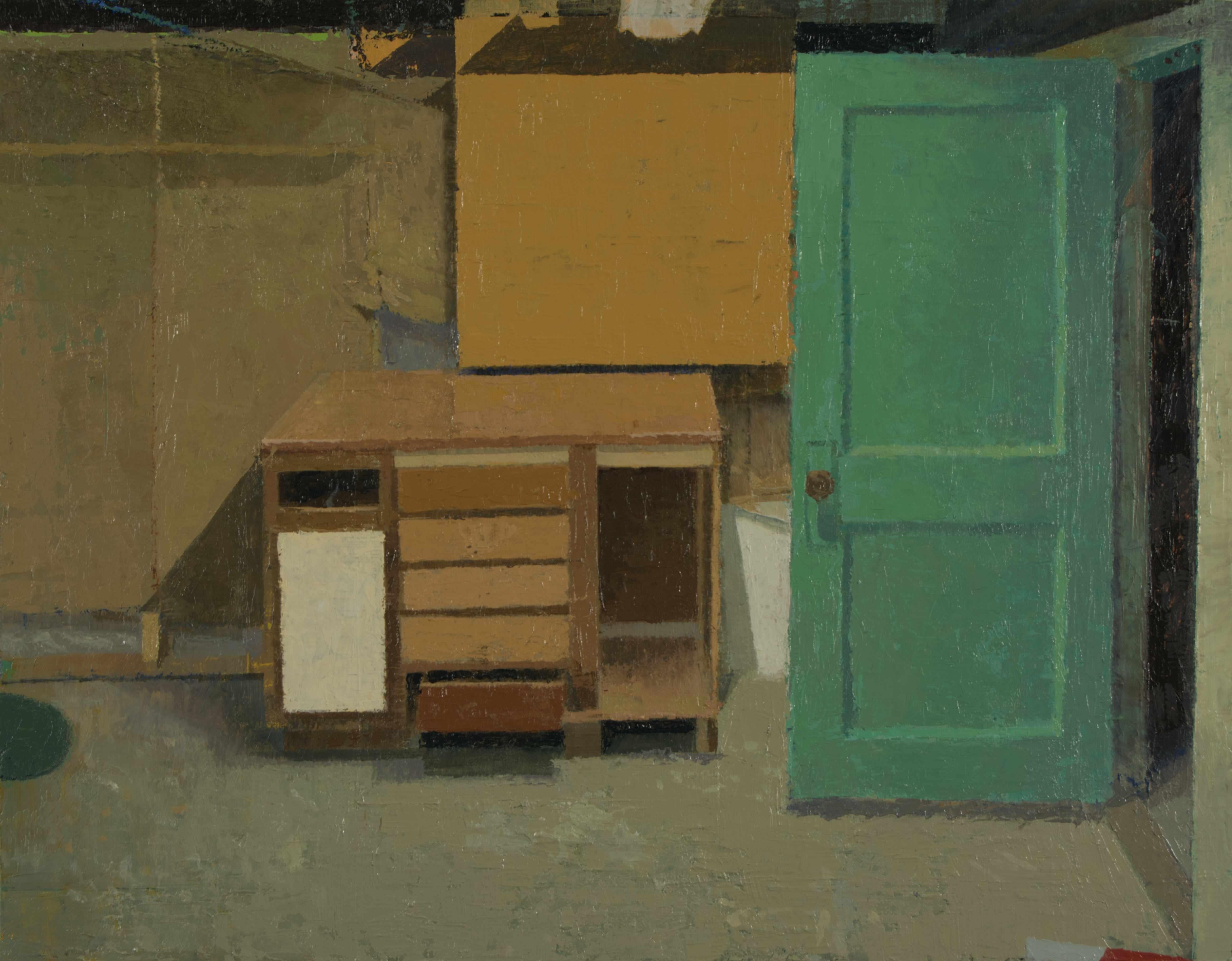 Chris Liberti Landscape Painting - Green Door