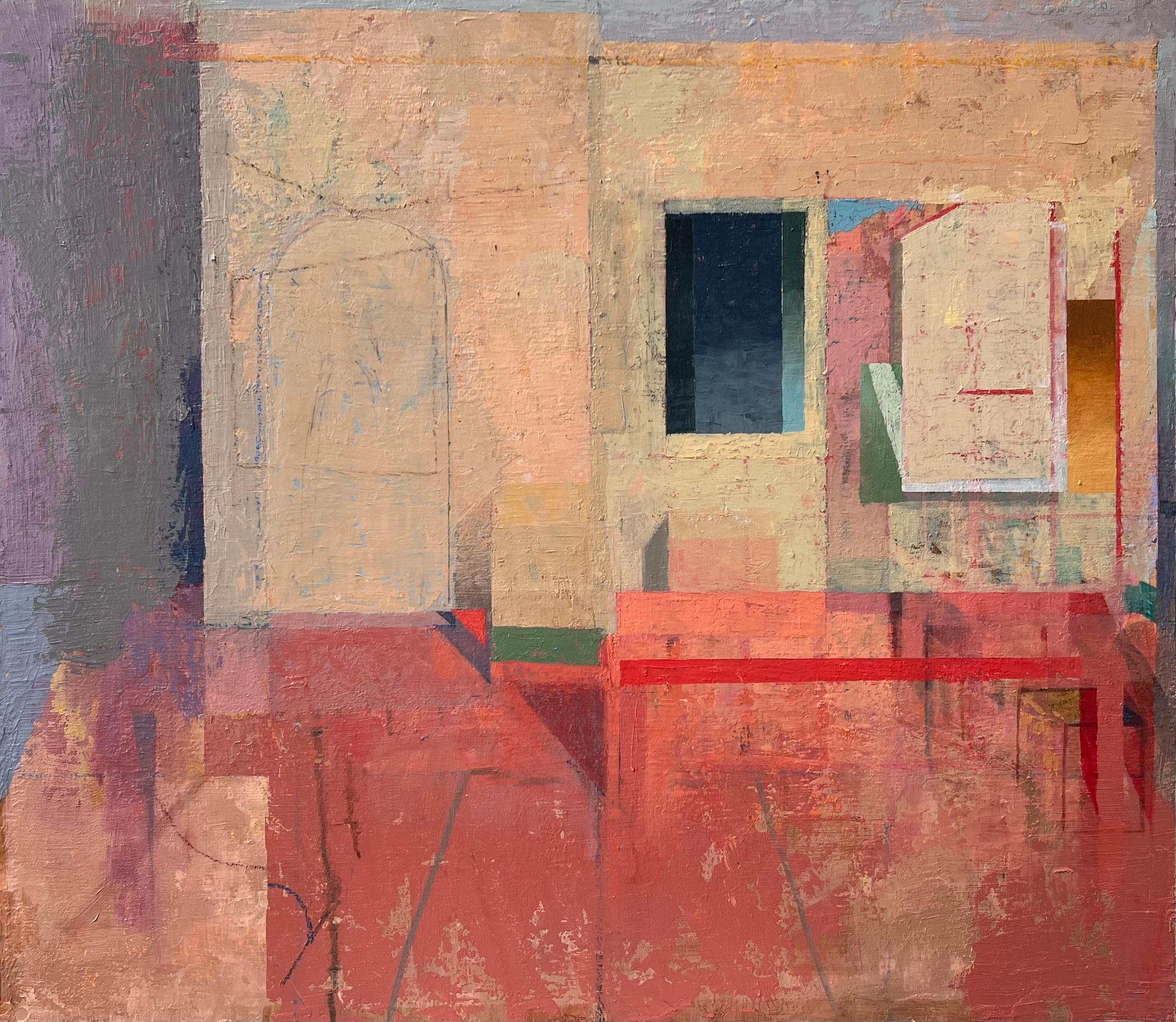 Chris Liberti Abstract Painting - Red Table