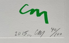 Chris Martin - Untitled, for White Columns portfolio, Silkscreen matted Signed/N