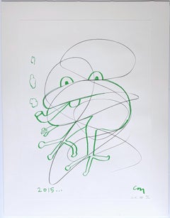 Chris Martin - Untitled, for White Columns portfolio, Silkscreen matted Signed/N