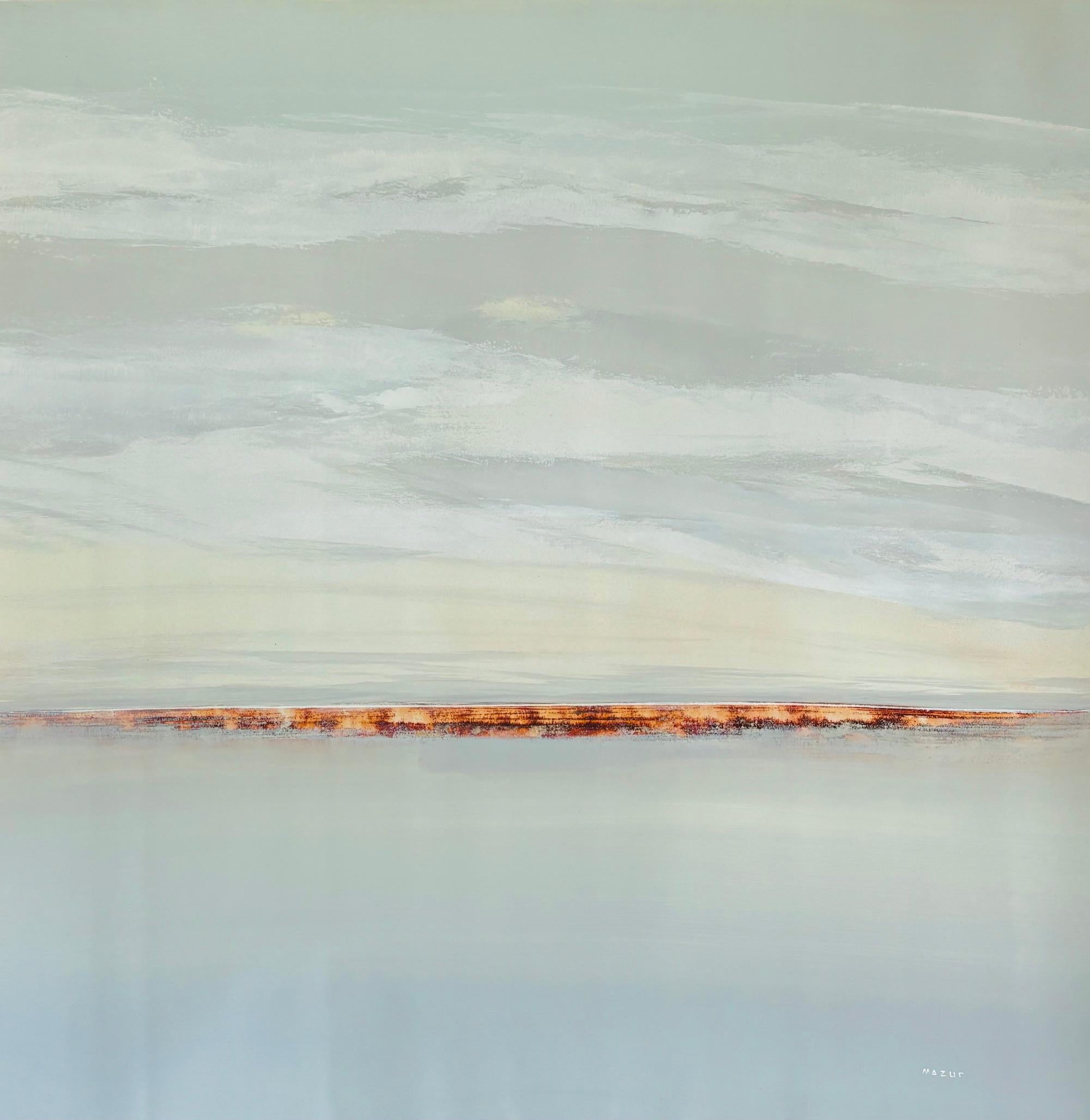 Chris Masoure Landscape Painting - First Light - original abstract landscape acrylic painting-contemporary art