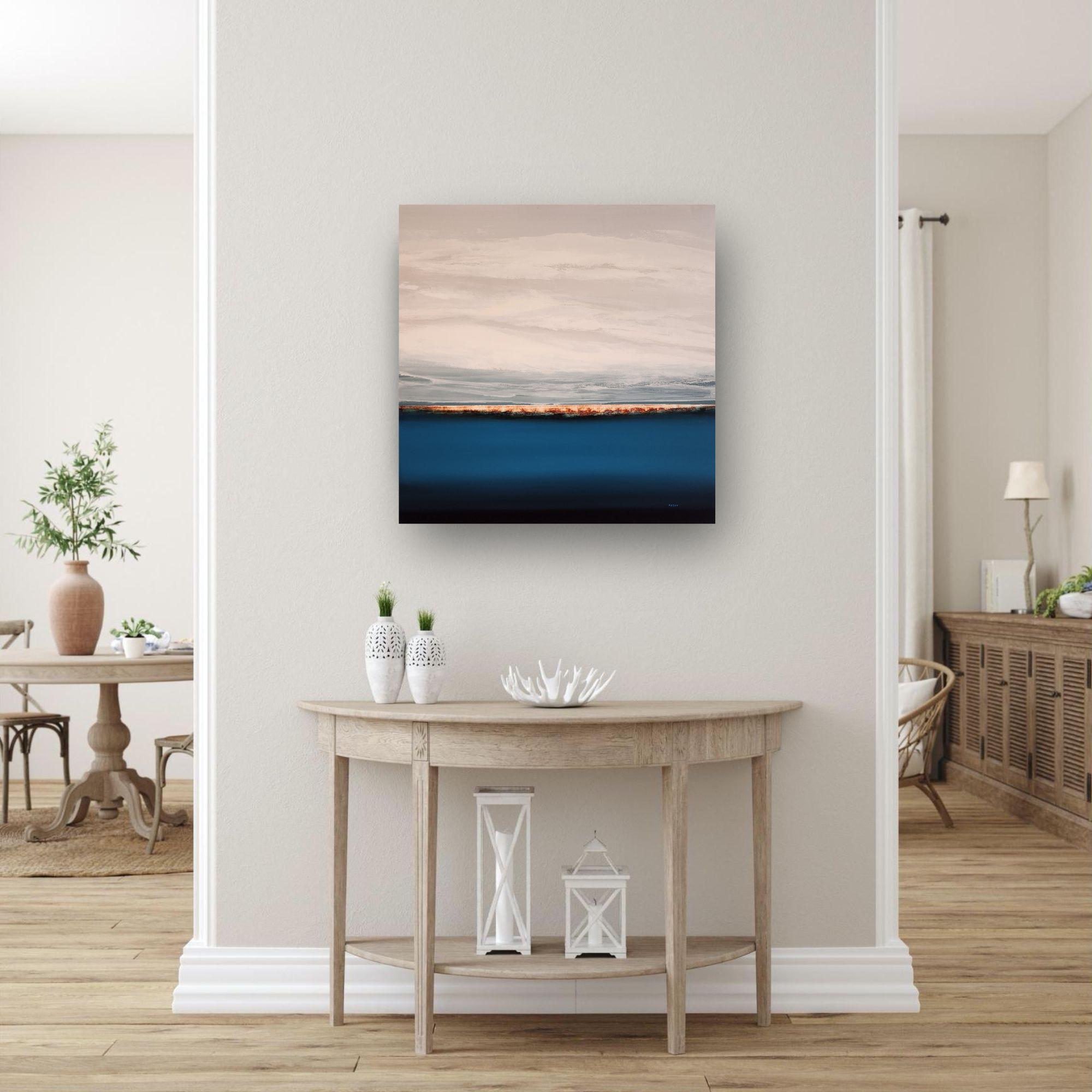 Laguna 2 - original abstract landscape acrylic painting-contemporary art - Painting by Chris Masoure