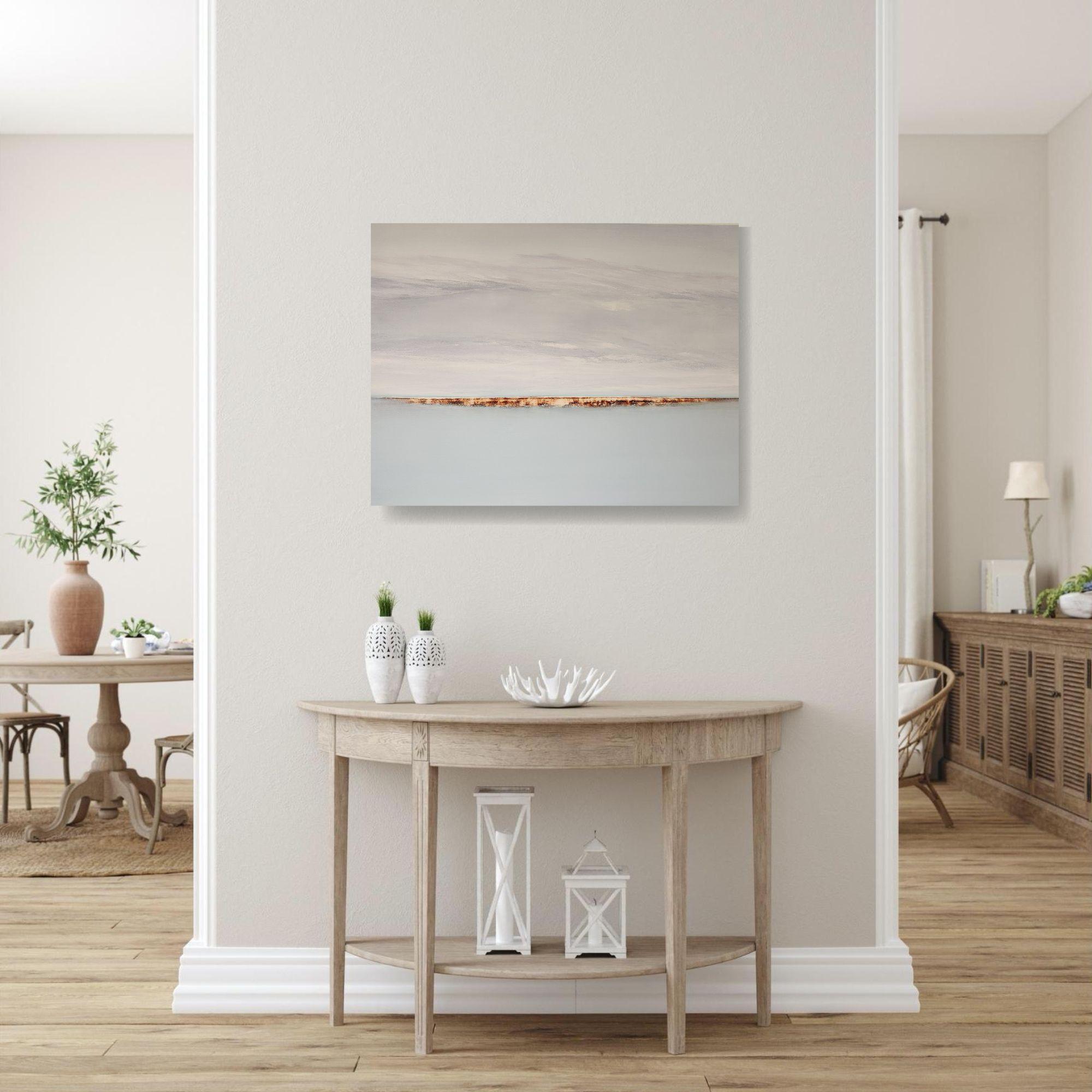 Morning Peace - original abstract landscape acrylic painting-contemporary art - Painting by Chris Masoure