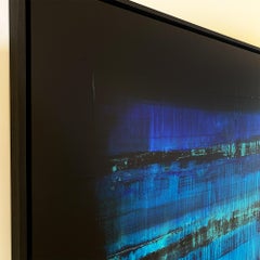 Odyssey 40" x 40", moody blue, purple, black colorfield abstract canvas Rothko