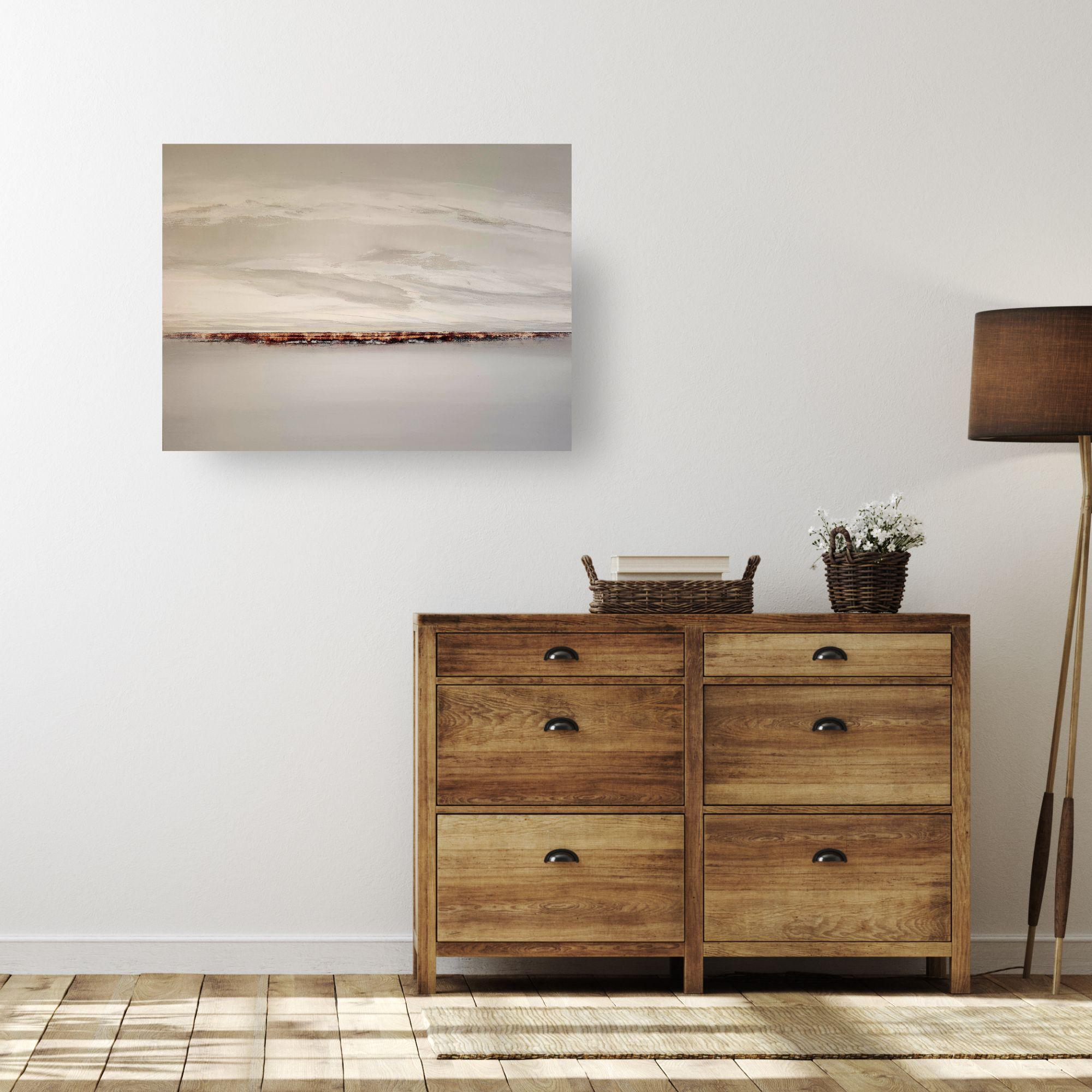 Barre de sable - peinture acrylique abstraite originale - art contemporain - Painting de Chris Masoure