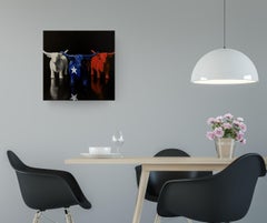 Texan Longhorns - original still life realism contemporary artwork