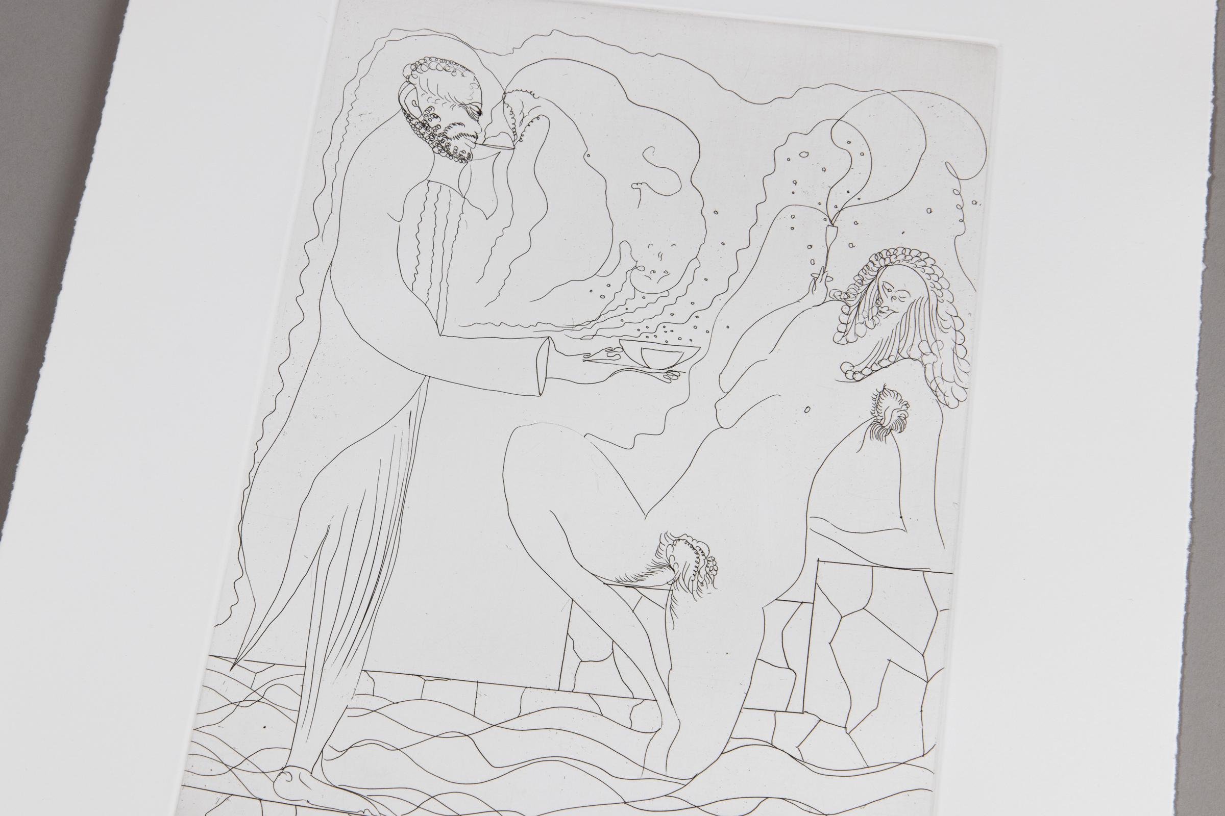 Chris Ofili, Junto a la piscina: Aguafuerte sobre papel tejido, Arte contemporáneo, Impresión firmada en venta 1
