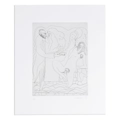 Chris Ofili, A bordo piscina: Acquaforte su carta intelata, Arte contemporanea, Stampa firmata