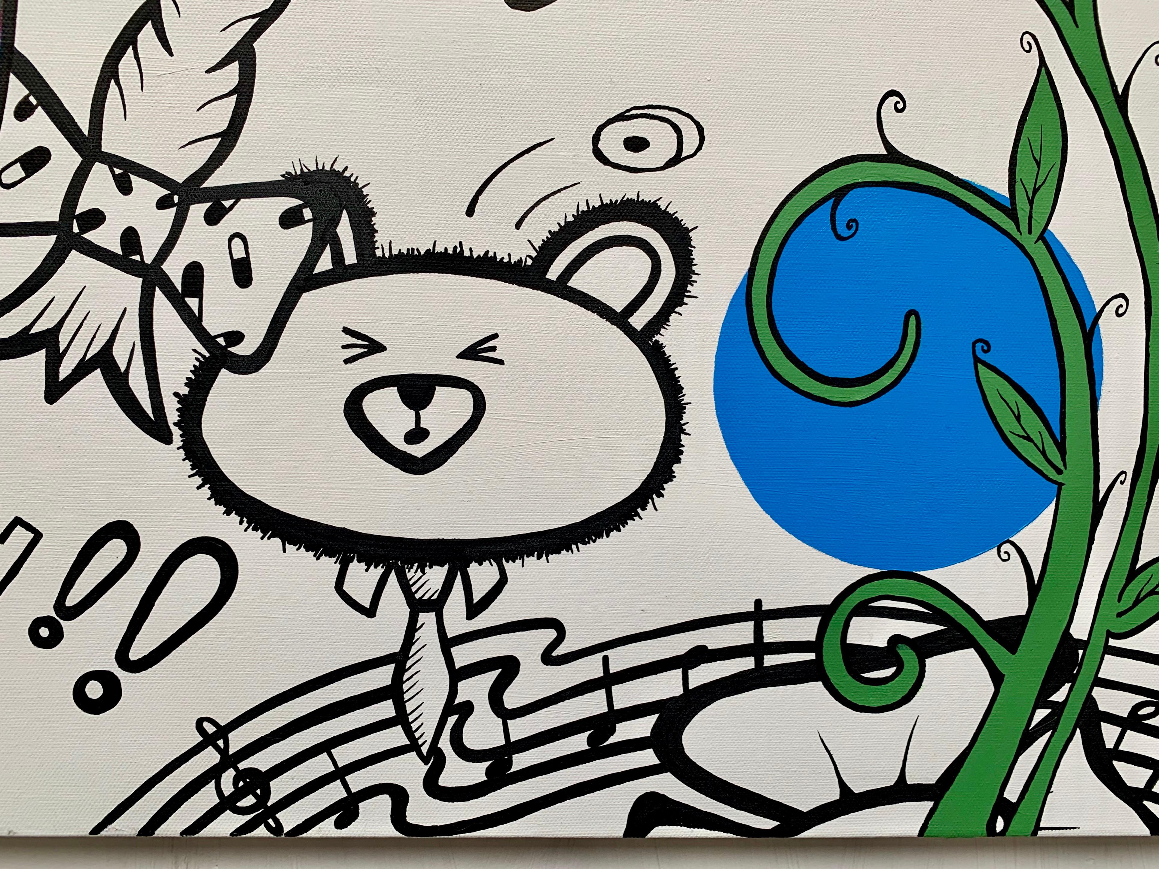 Urban Graffiti Cartoon Manga Pop Art des britischen Straßenkünstlers Chris Pegg im Angebot 3