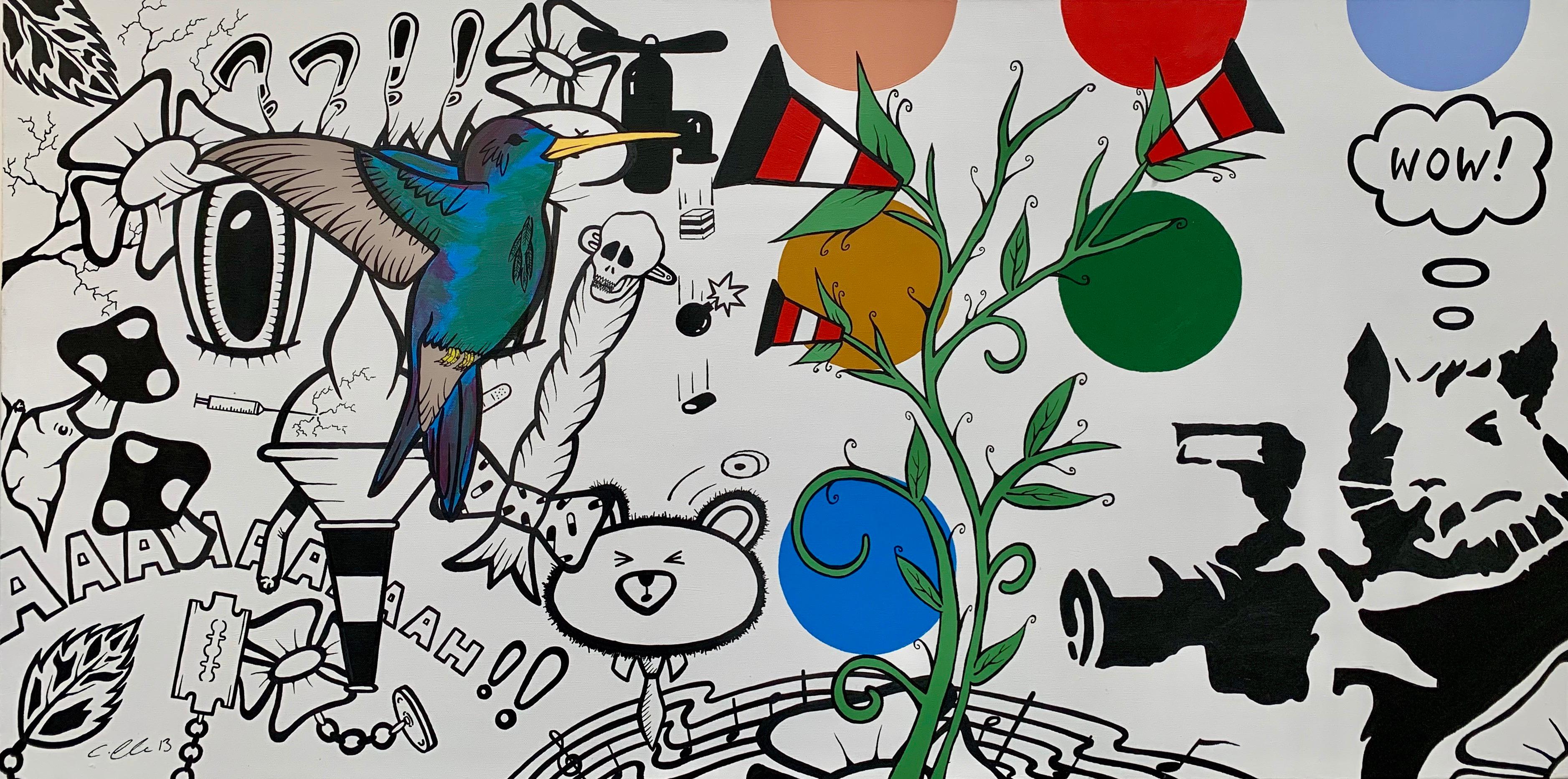 Urban Graffiti Cartoon Manga Pop Art dello street artist britannico Chris Pegg