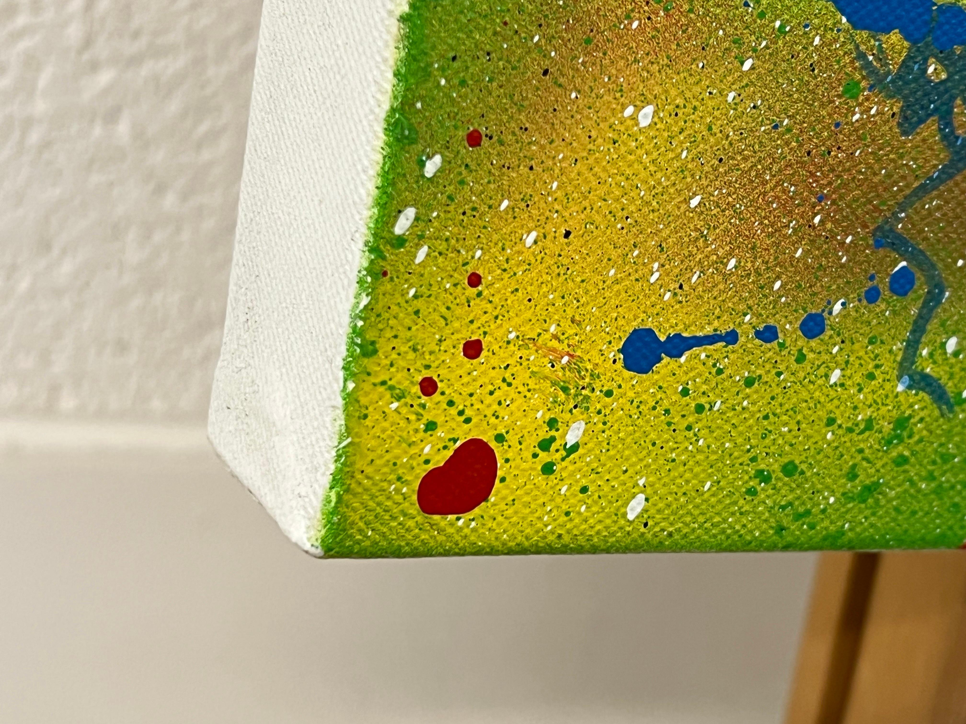 Flowers & Paint - Peinture Pop Art sur fond abstrait d'un artiste graffiti britannique 9