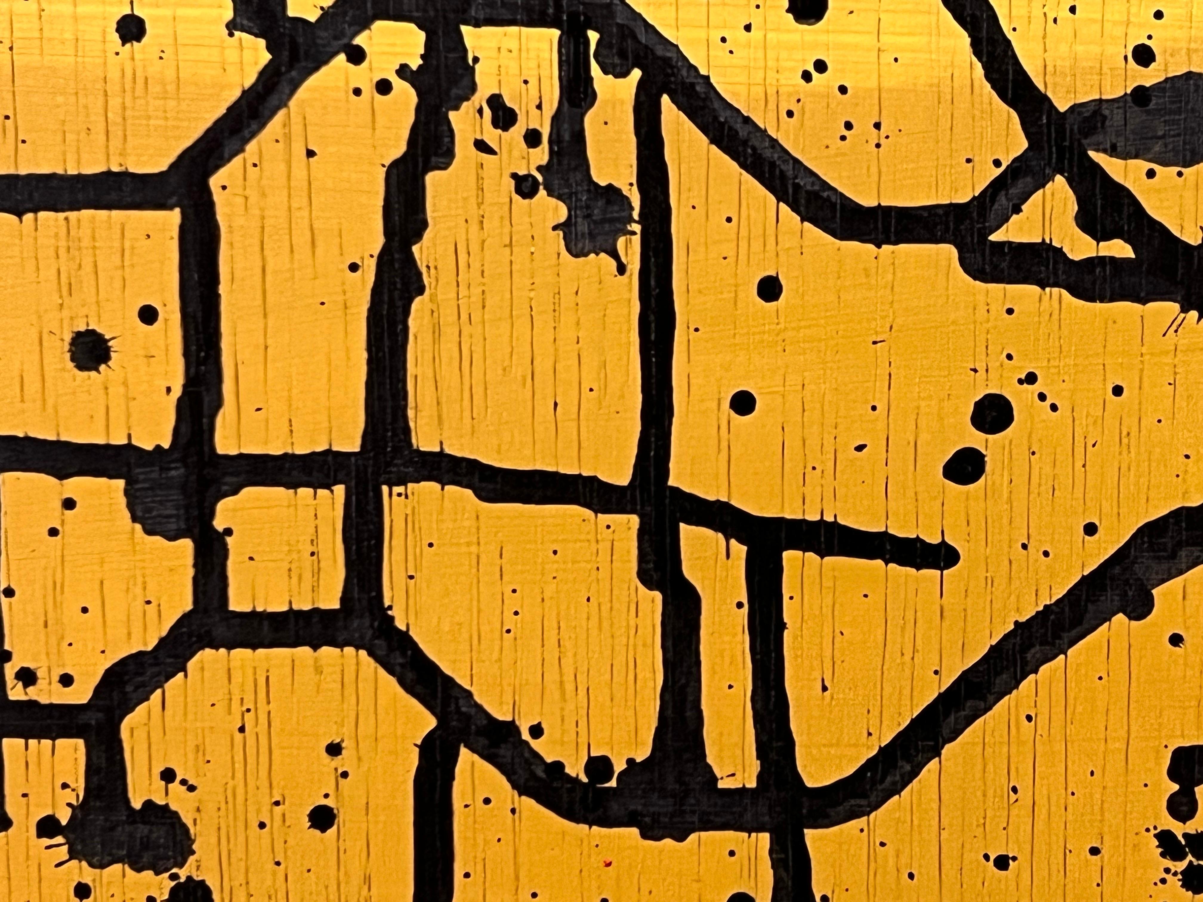 „Fractured Mind“ – Abstraktes Gemälde auf Karton des britischen Graffiti-Künstlers im Angebot 6