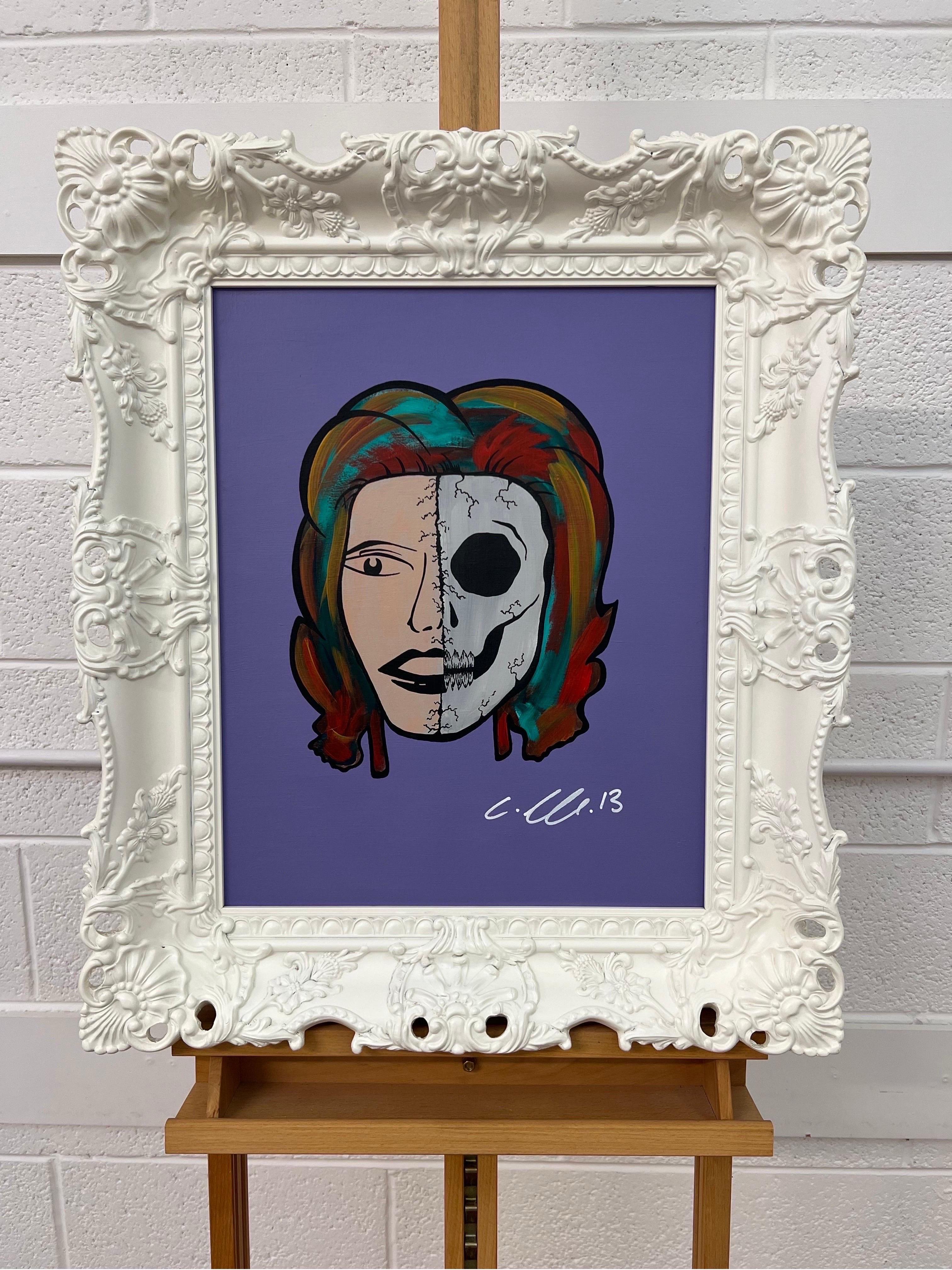 Half Skull & Female Face Portrait Pop Art by British Urban Graffiti Artist  For Sale 2